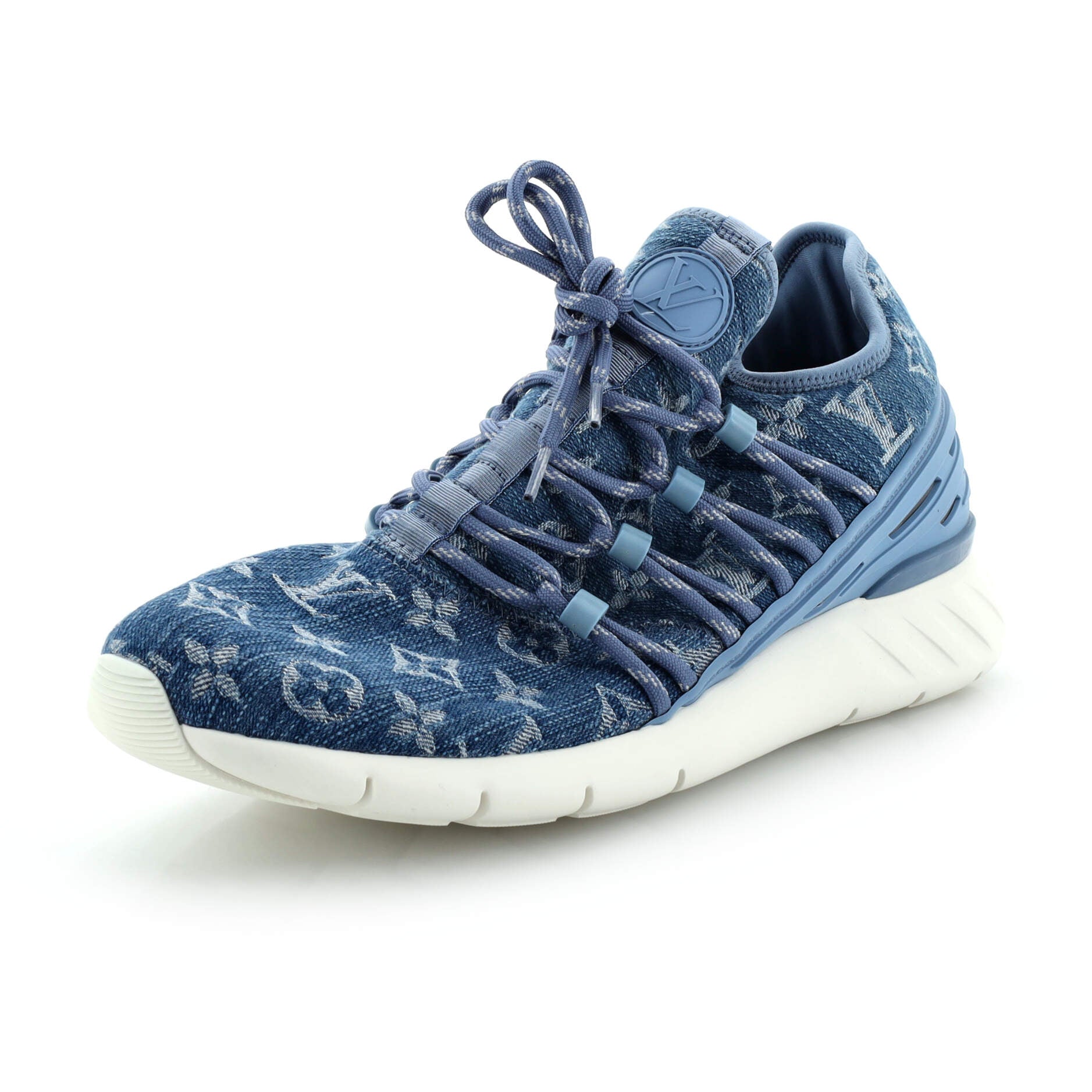 Men's Fastlane Sneakers Monogram Denim and Rubber