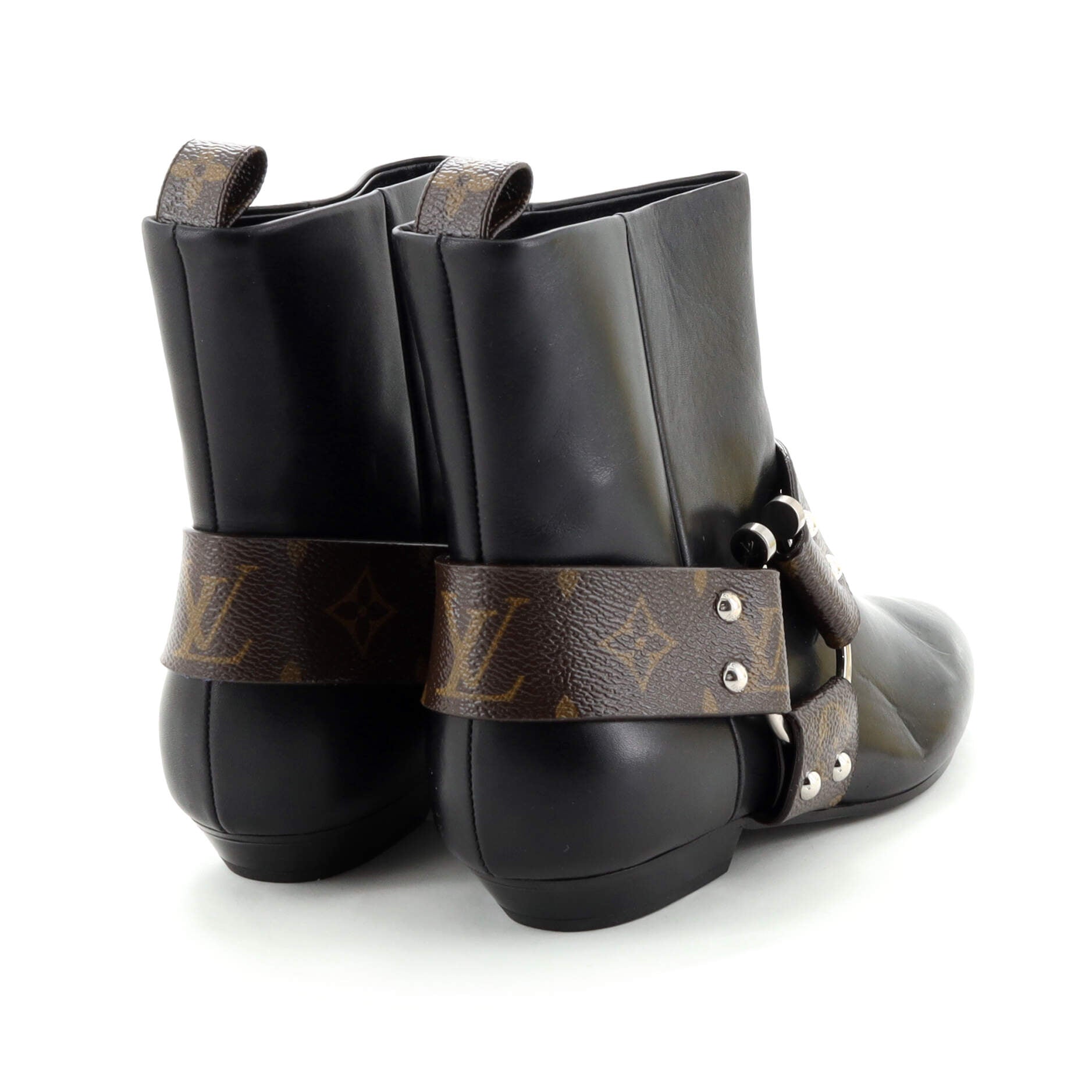 Women's Rhapsody Ankle Boots Leather with Monogram Canvas