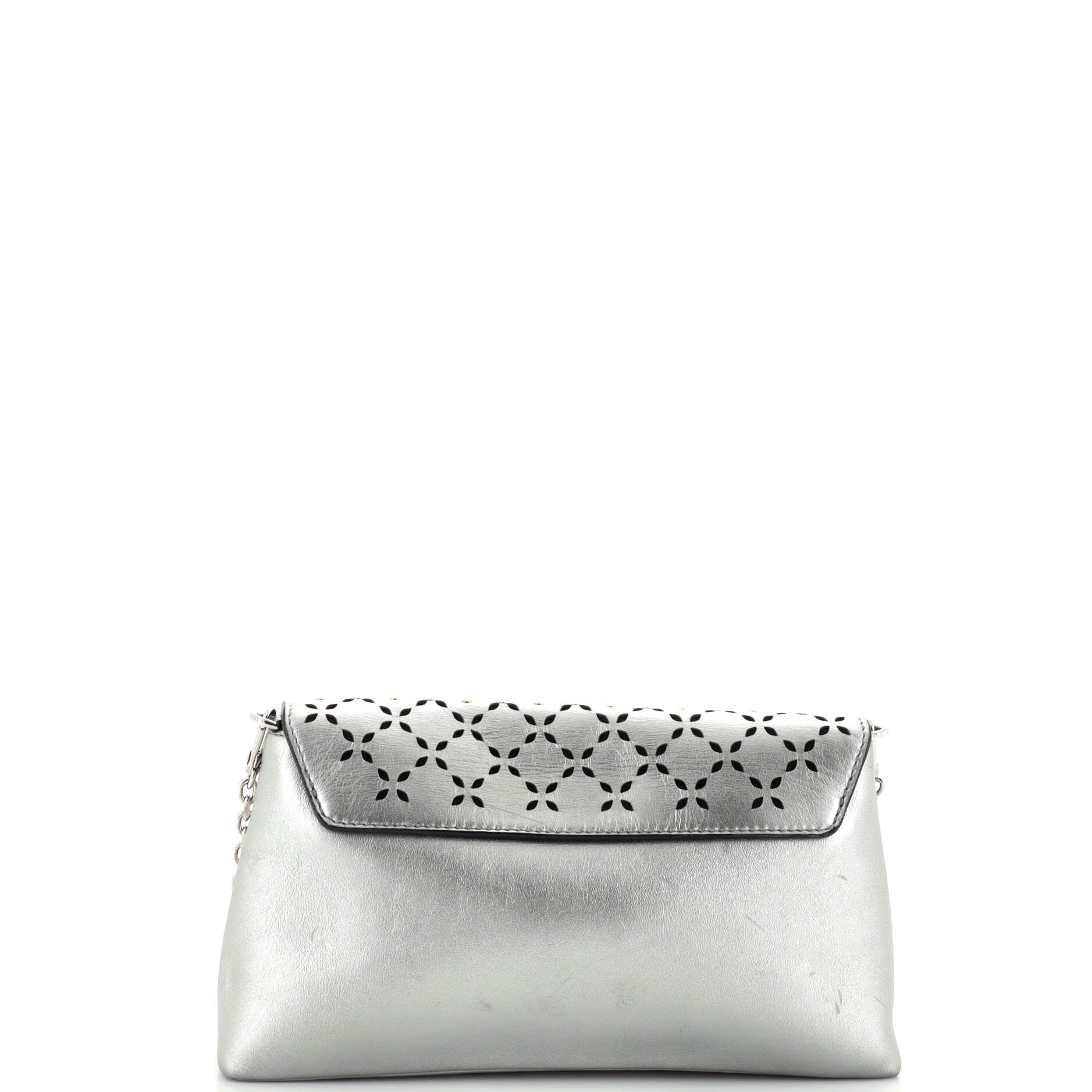 Love Note Chain Clutch Studded Perforated Leather