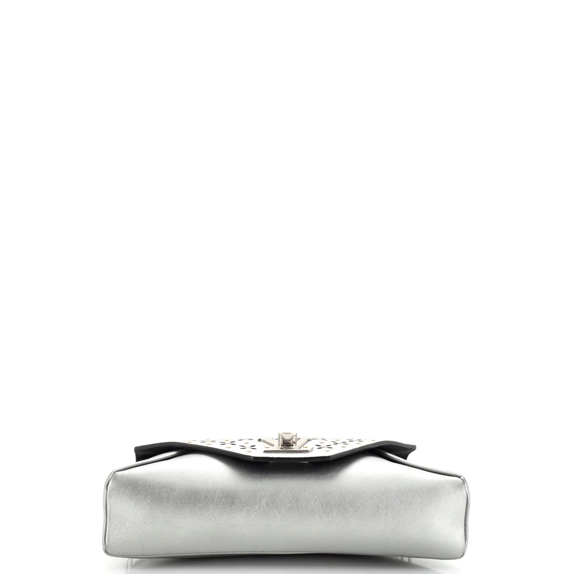 Love Note Chain Clutch Studded Perforated Leather