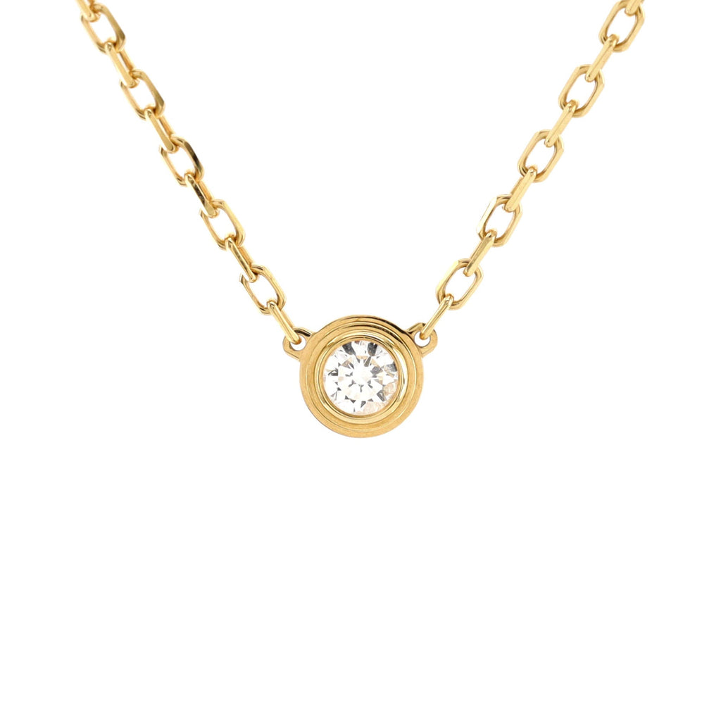 Cartier D'Amour Pendant Necklace 18K Yellow Gold and Diamond Small