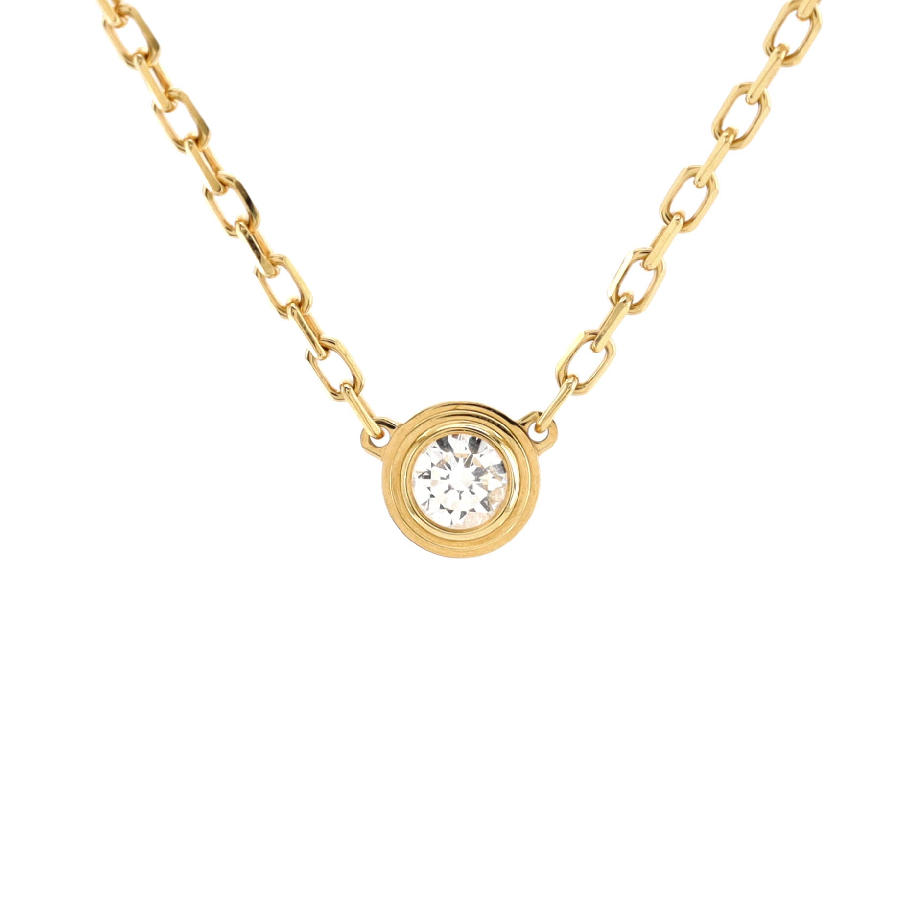 Cartier D'Amour Pendant Necklace 18K Yellow Gold and Diamond Small