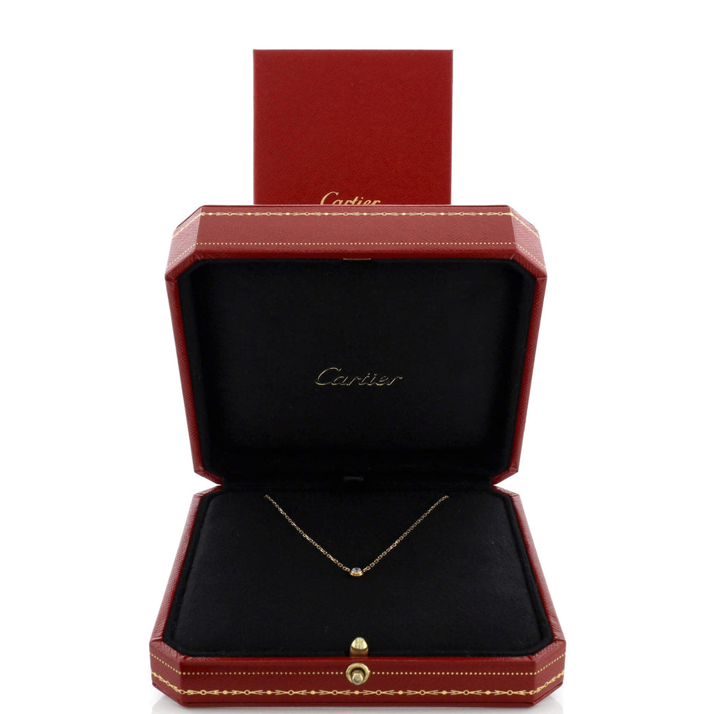 Cartier D'Amour Pendant Necklace 18K Yellow Gold and Diamond Small