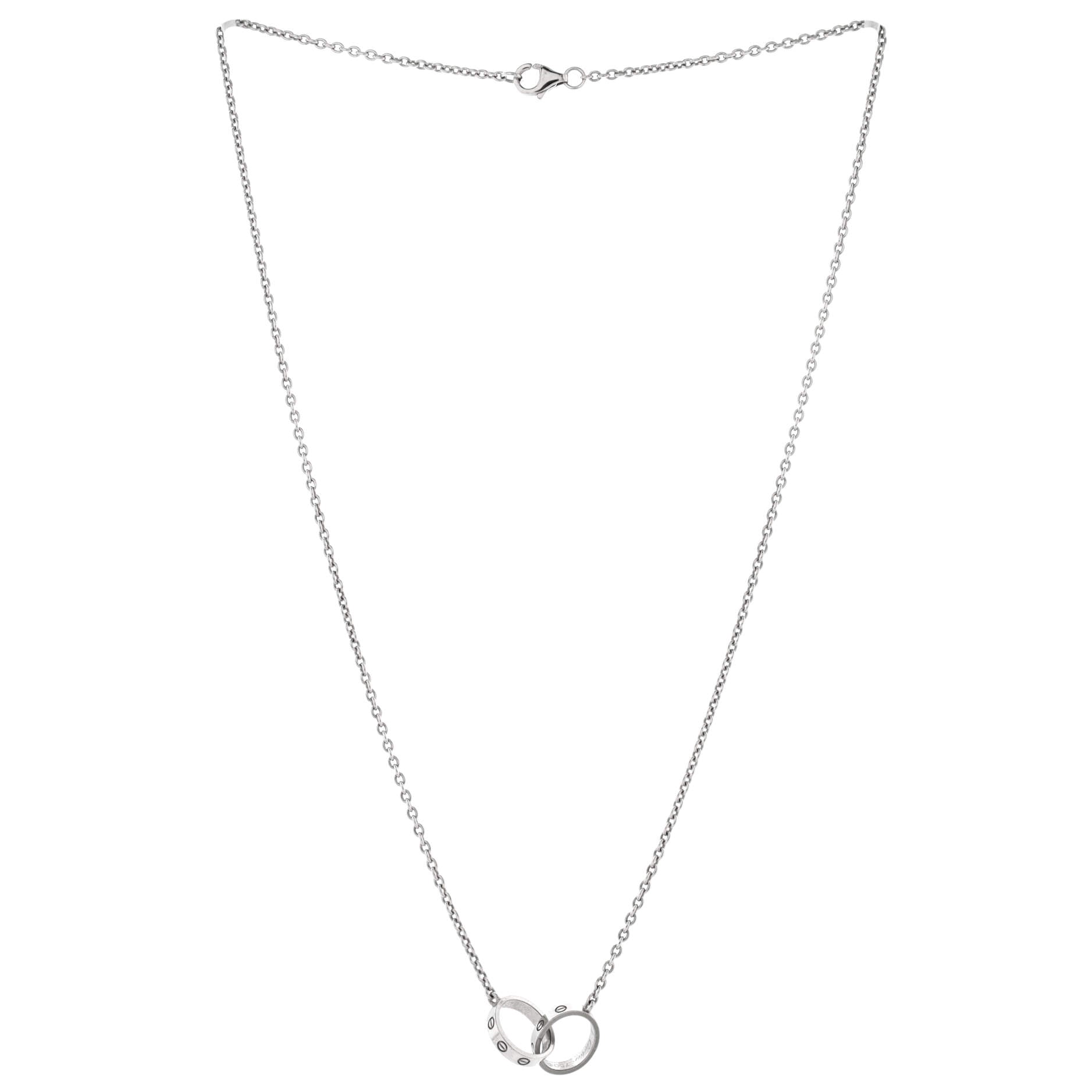 Love Interlocking Necklace 18K White Gold