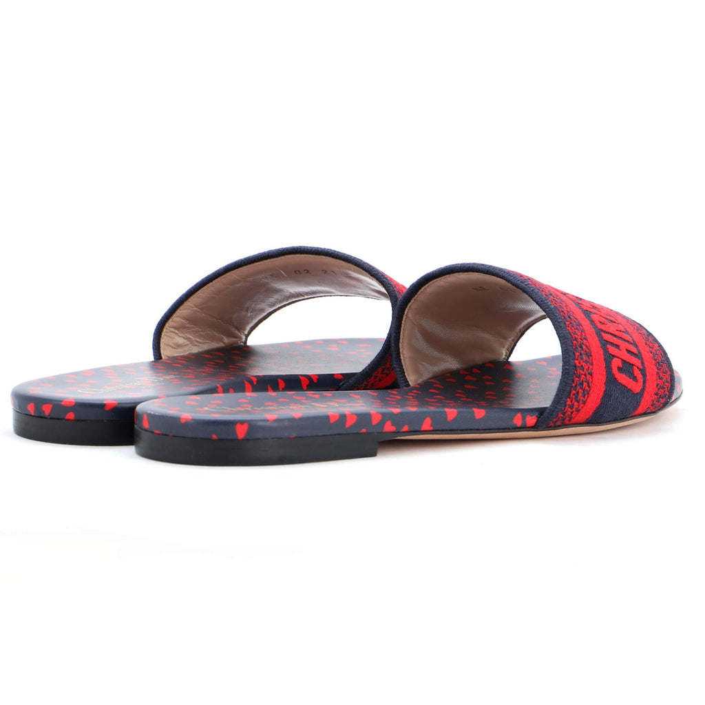 Women's Dway Flat Sandals Embroidered Canvas