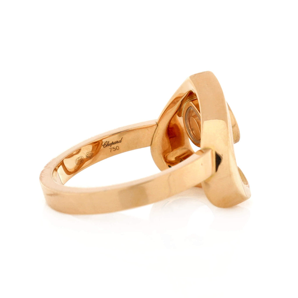 Happy Diamonds Heart Ring 18K Rose Gold with 1 Floating Diamond