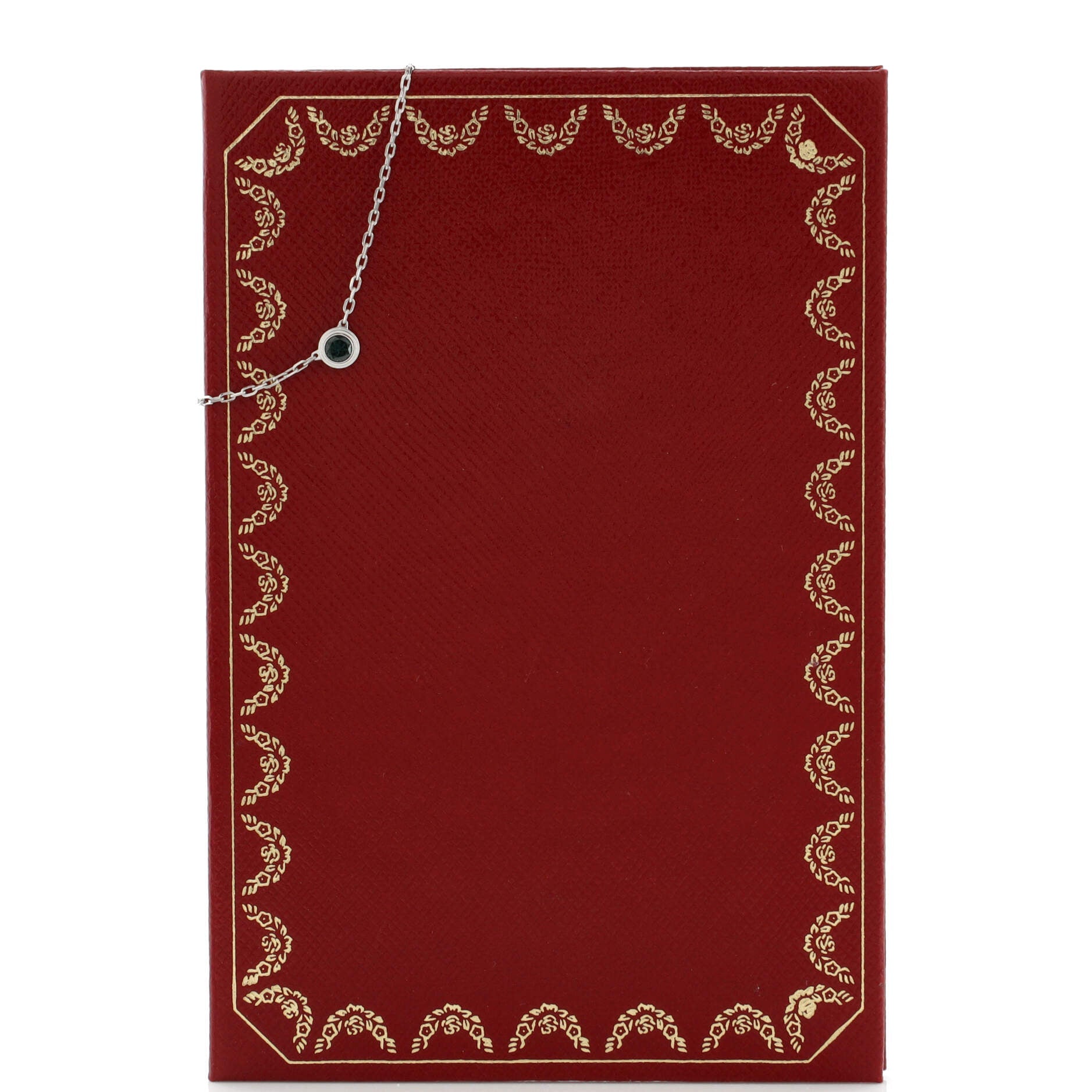 Cartier D'Amour Pendant Necklace 18K White Gold with Sapphire Small