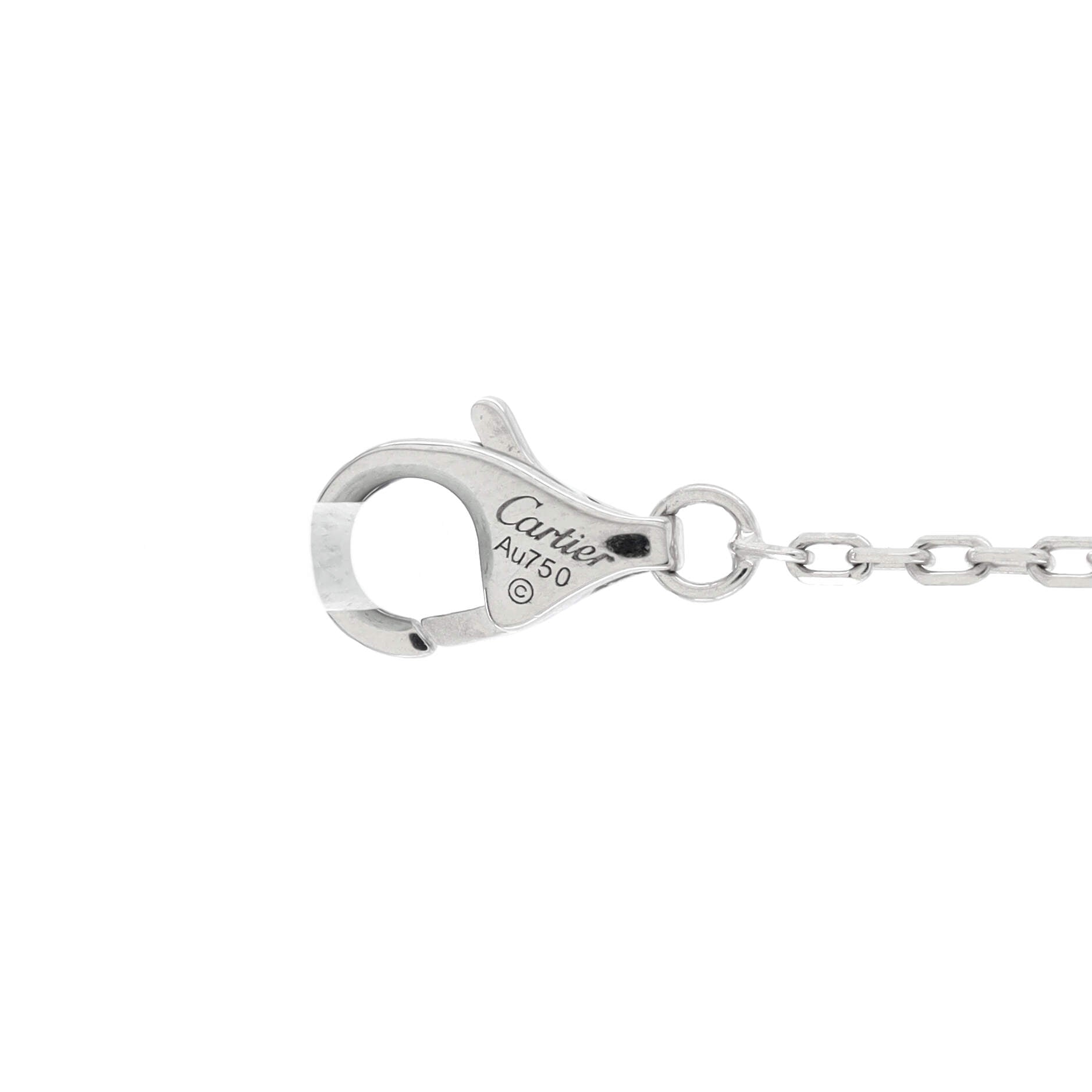 Cartier D'Amour Pendant Necklace 18K White Gold with Sapphire Small