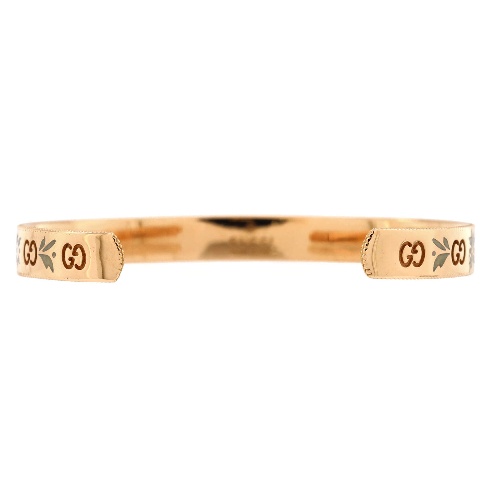 Icon Blooms Cuff Bracelet 18K Rose Gold with Enamel
