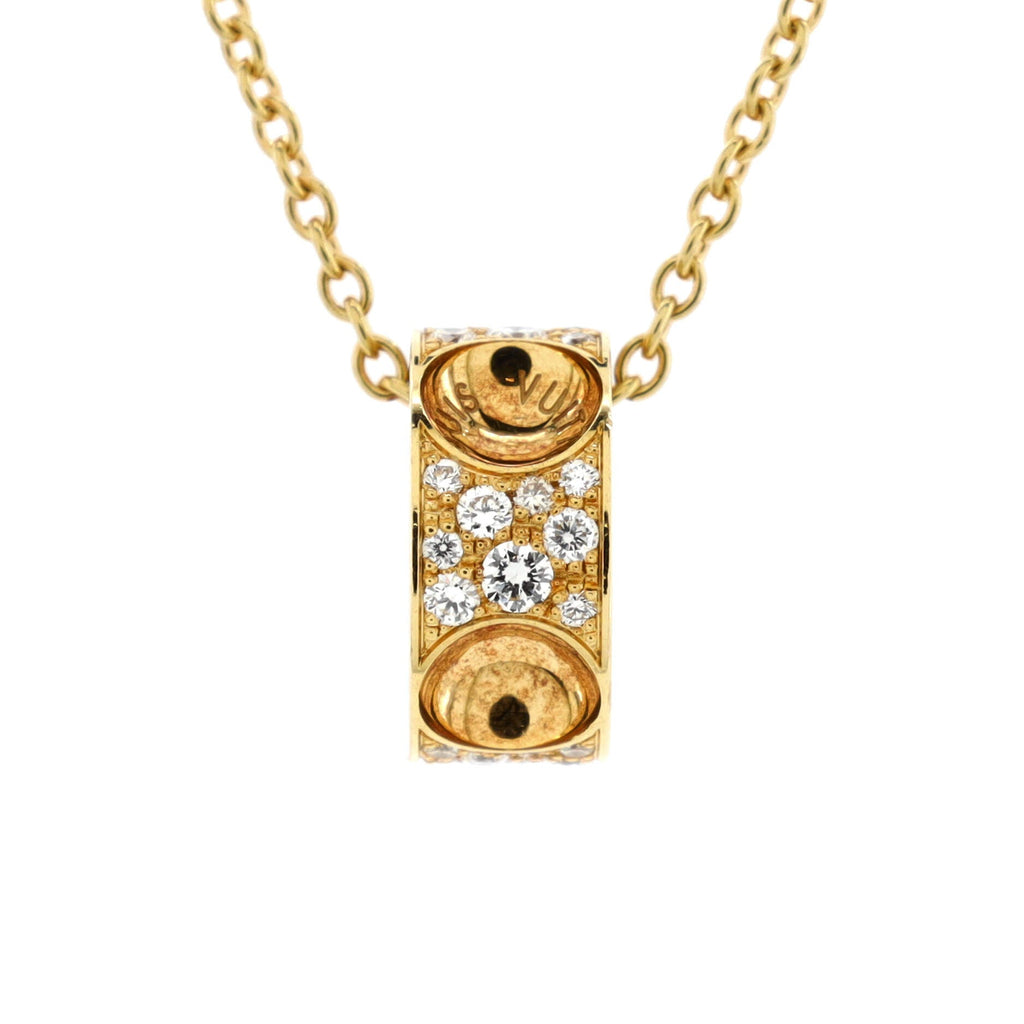 Empreinte Pendant Necklace 18K Yellow Gold with Pave Diamonds