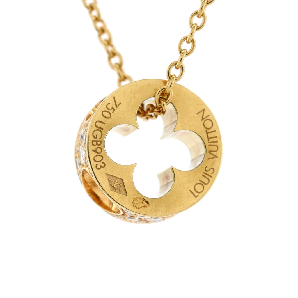Empreinte Pendant Necklace 18K Yellow Gold with Pave Diamonds