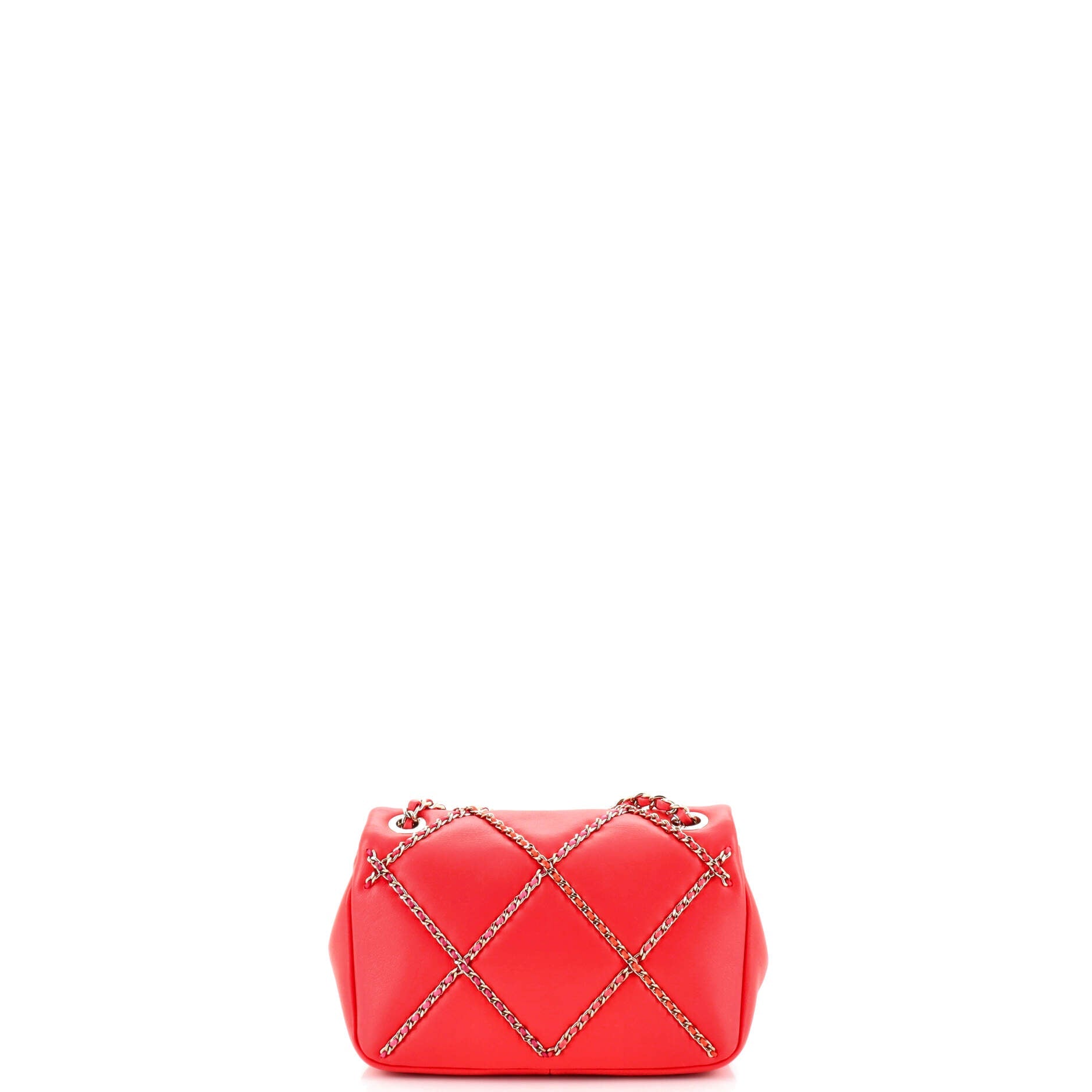 CC Full Flap Bag Chain Embellished Quilted Lambskin Mini