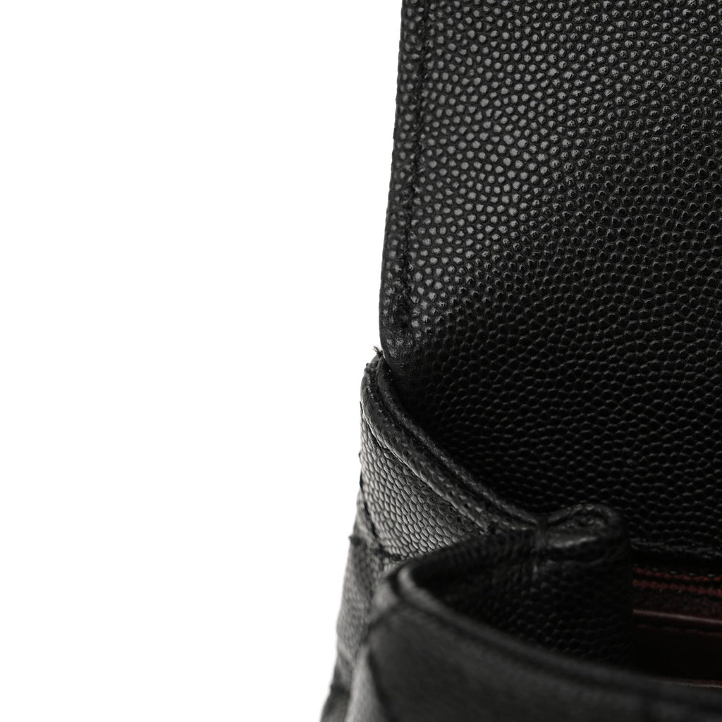 Caviar Quilted Mini Coco Handle Flap Black