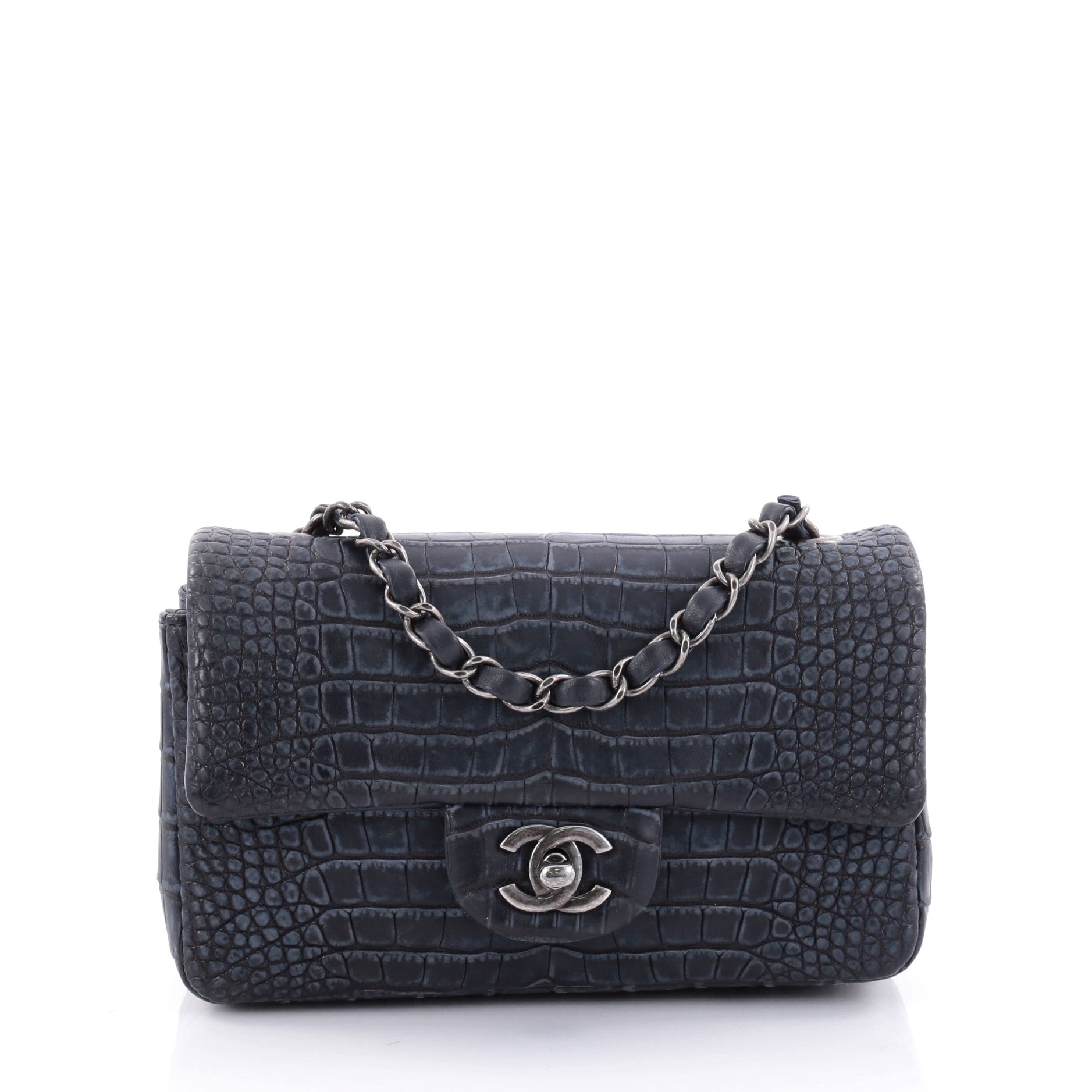 Classic Single Flap Bag Alligator Mini