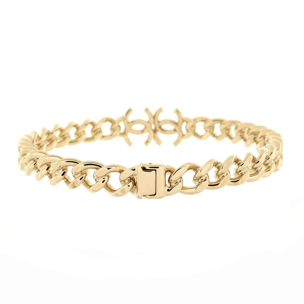 CC Chain Link Choker Necklace Metal
