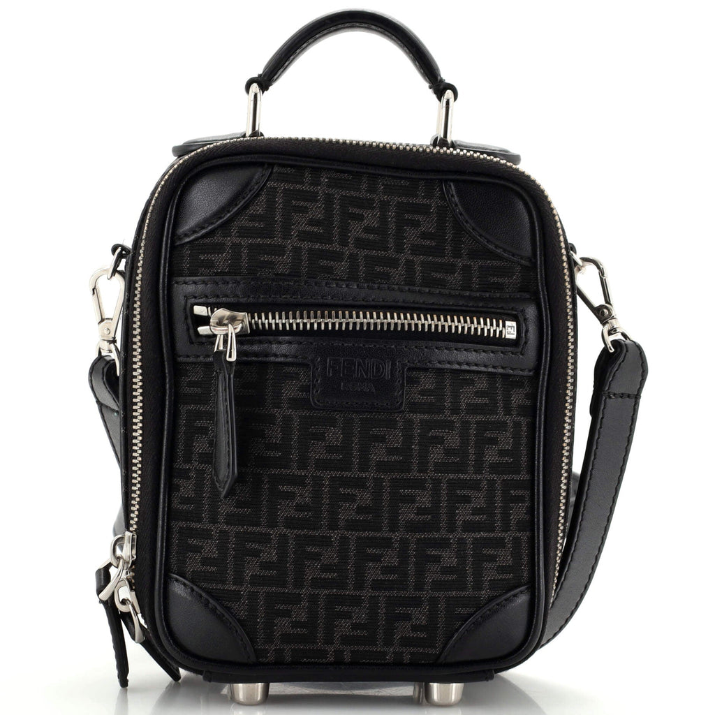 Trolley Crossbody Bag Recycled Fabric Jacquard Mini