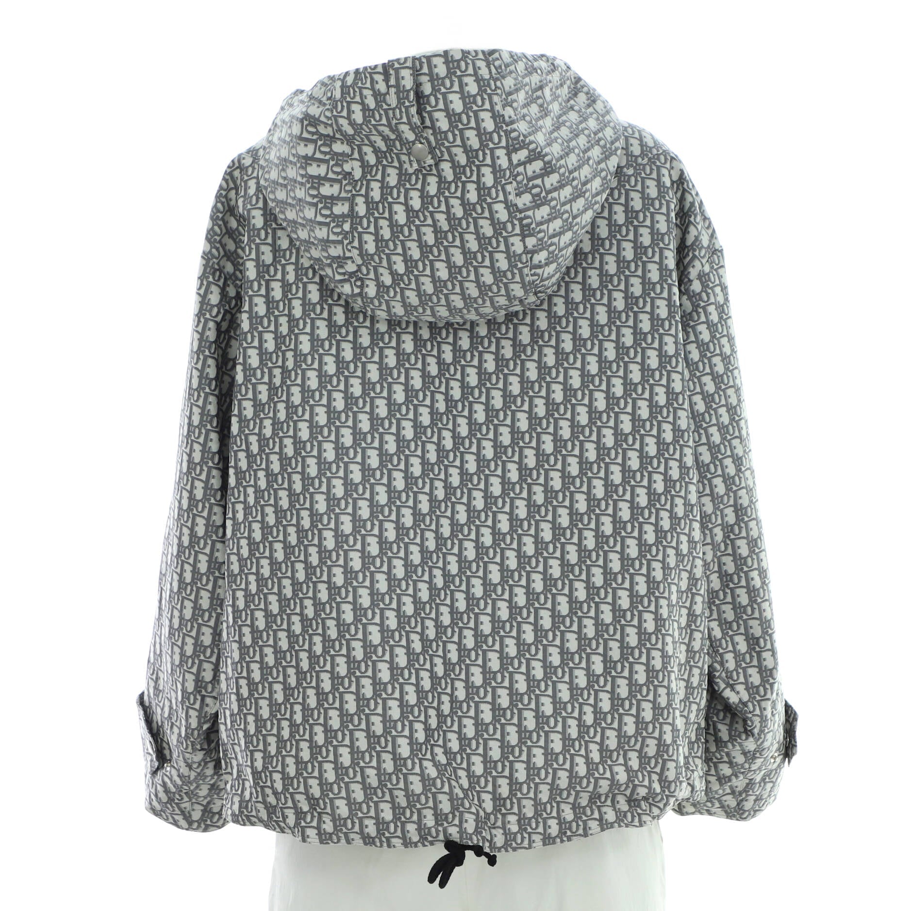 Women's Hooded Anorak Jacket Oblique Jacquard