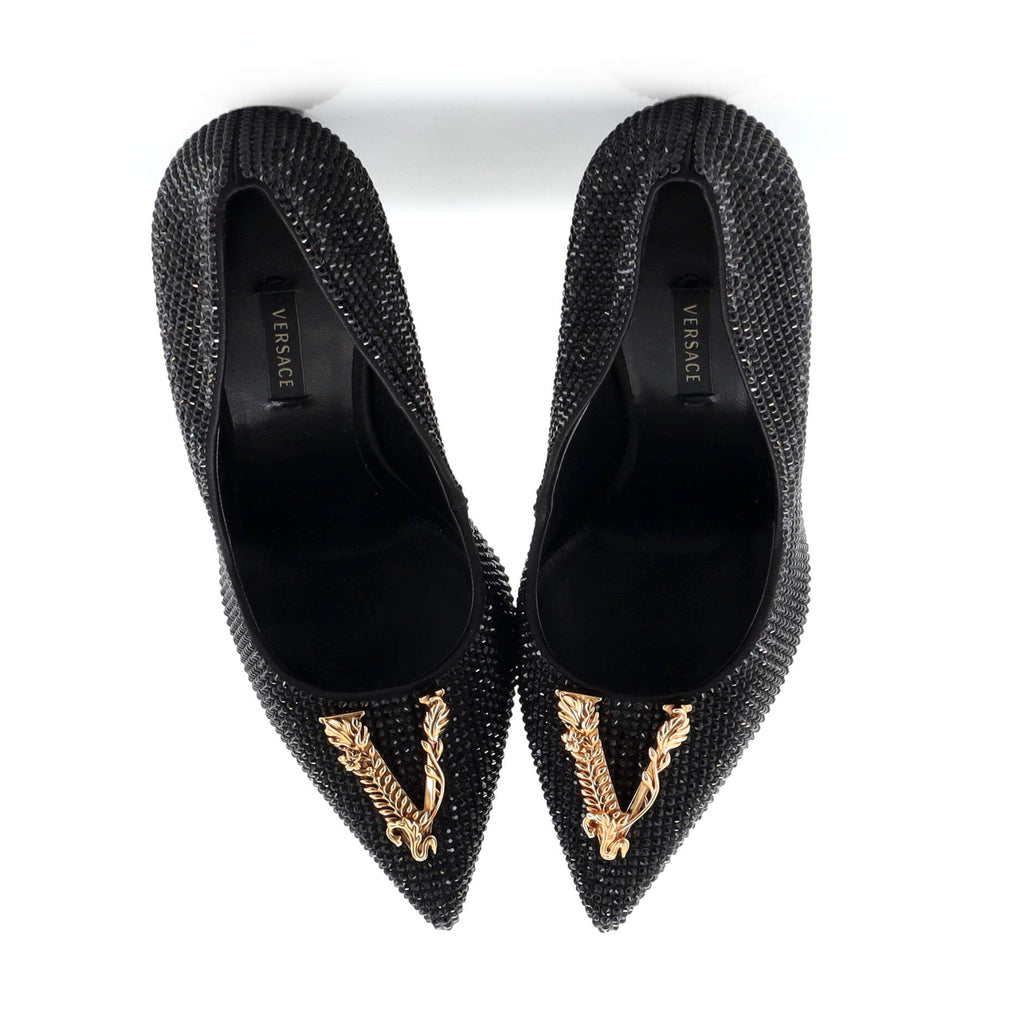 Women's Virtus Platform Pumps Crystal Embellished Leather 140