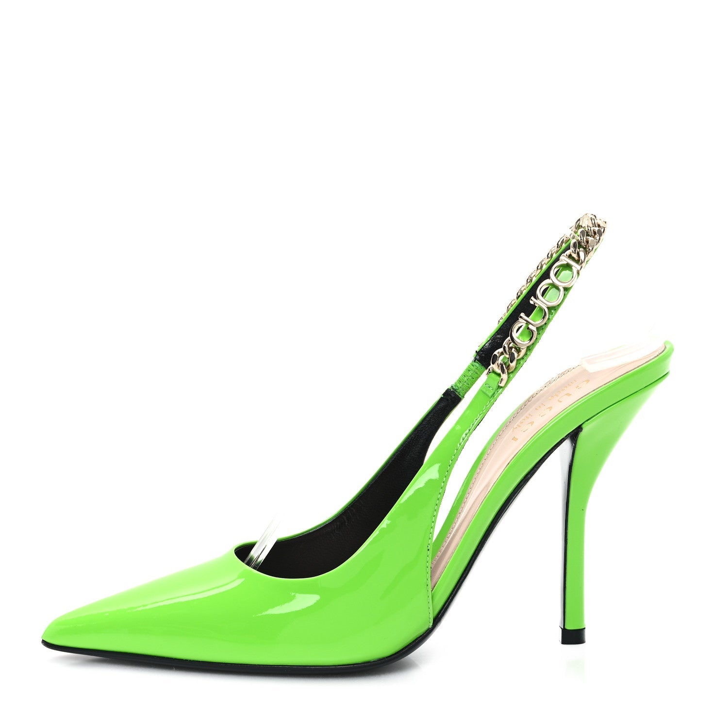 Patent Signoria Slingback Pumps 36.5 Electric Green