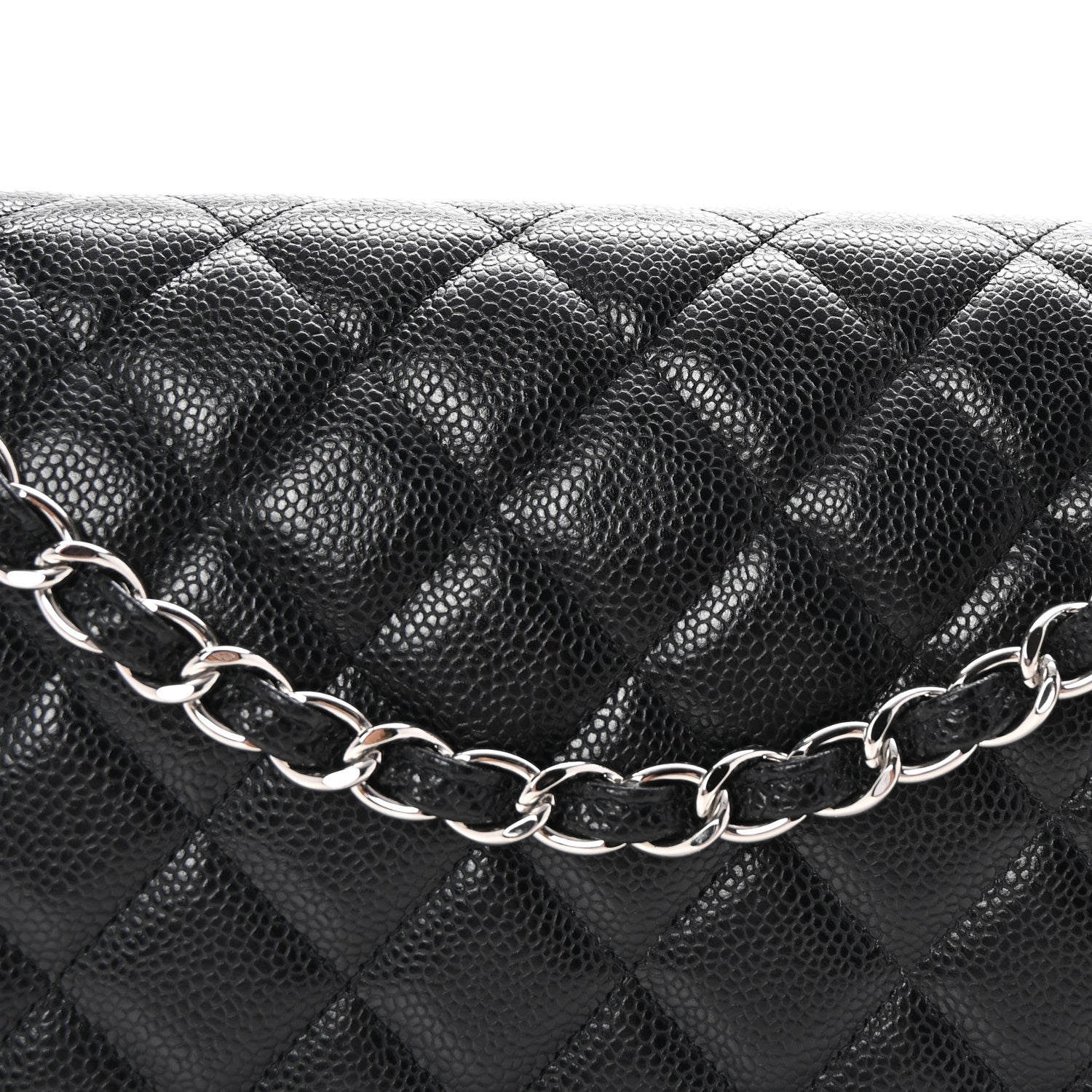 Caviar Quilted Maxi Double Flap Black