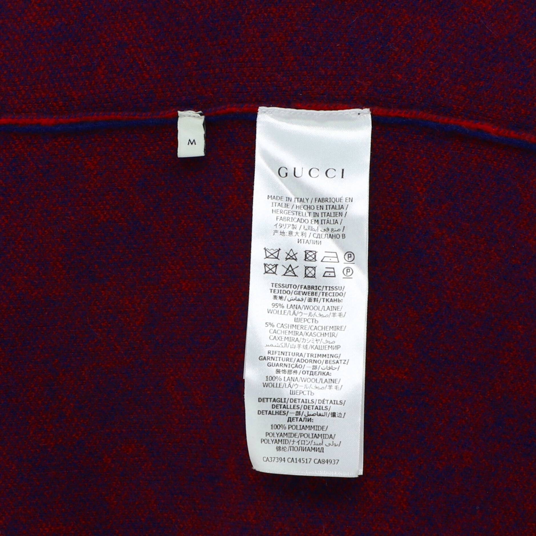 Men's Zip Up Hoodie GG Jacquard Wool and Cashmere Blend