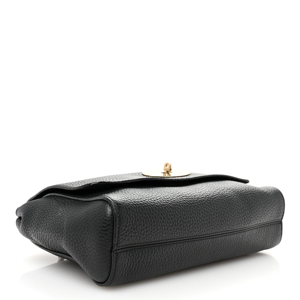 Small Classic Grain Calfskin Medium Lily Black