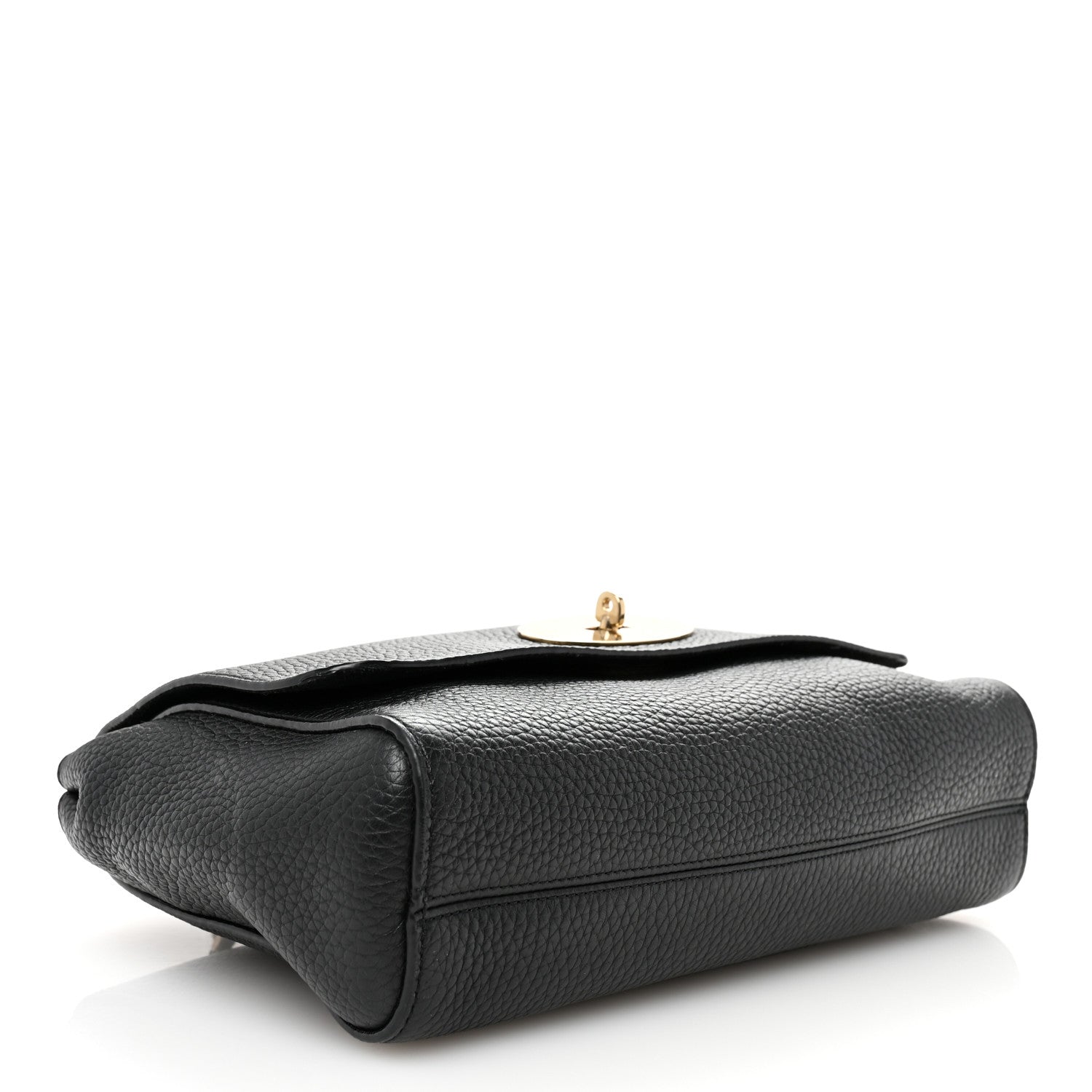 Small Classic Grain Calfskin Medium Lily Black