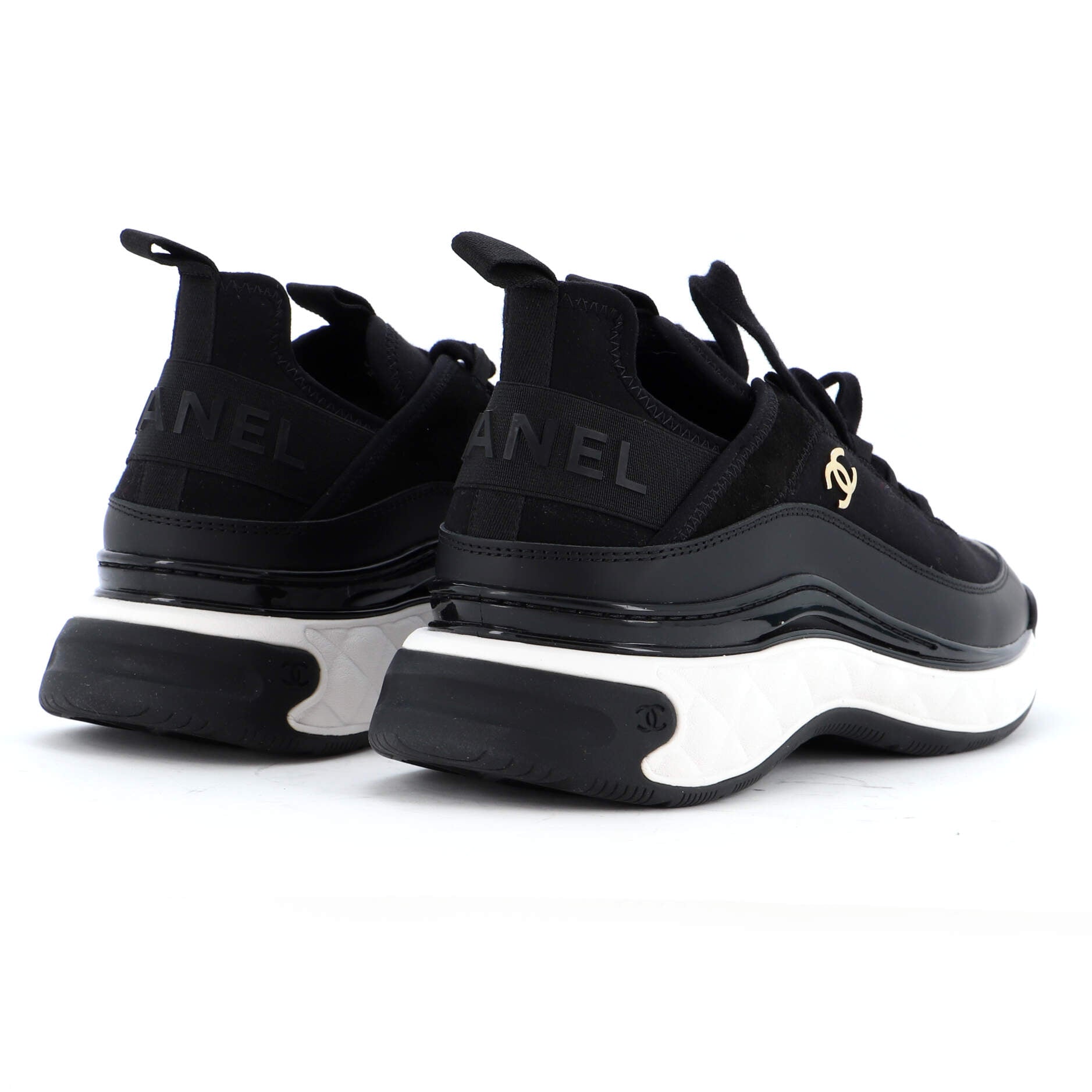 Women's CC Cap Toe Logo Sneakers Suede and Mixed Fibers