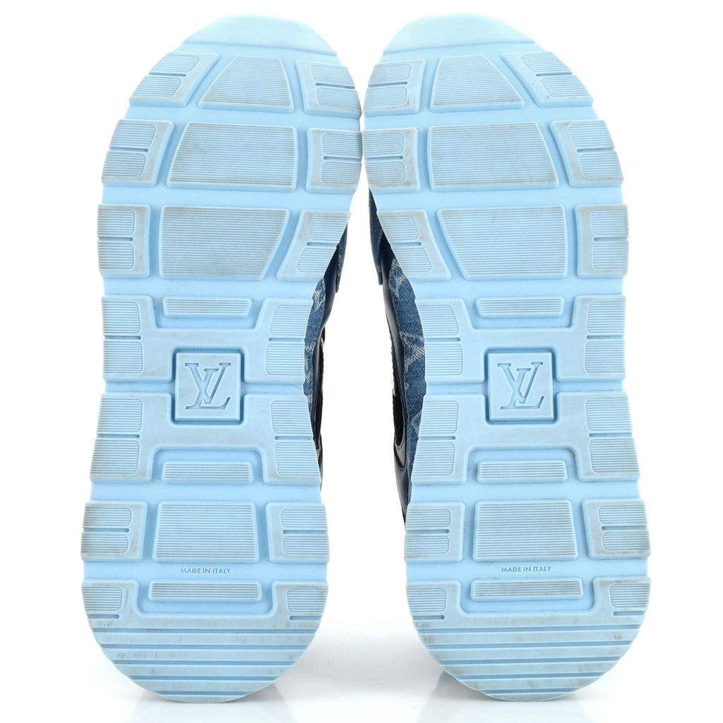 Men's Run Away Sneakers Mesh and Monogram Denim