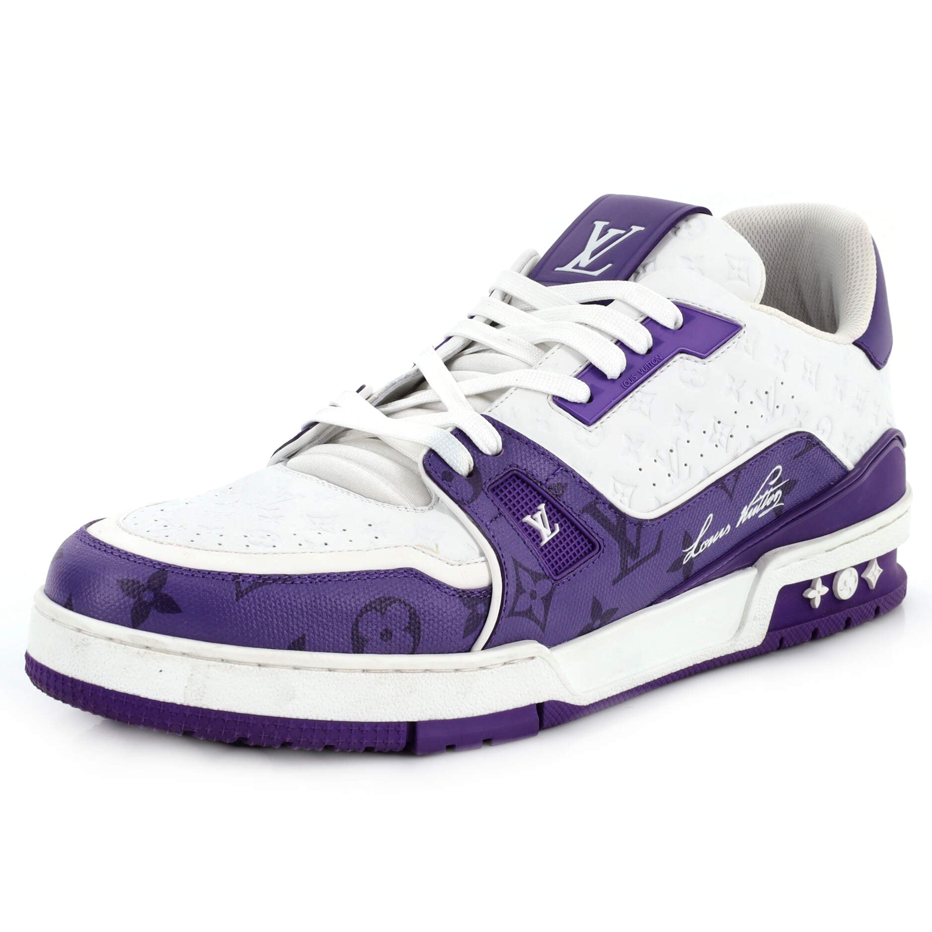 Men's LV Trainer Sneakers Monogram Taigarama and Leather