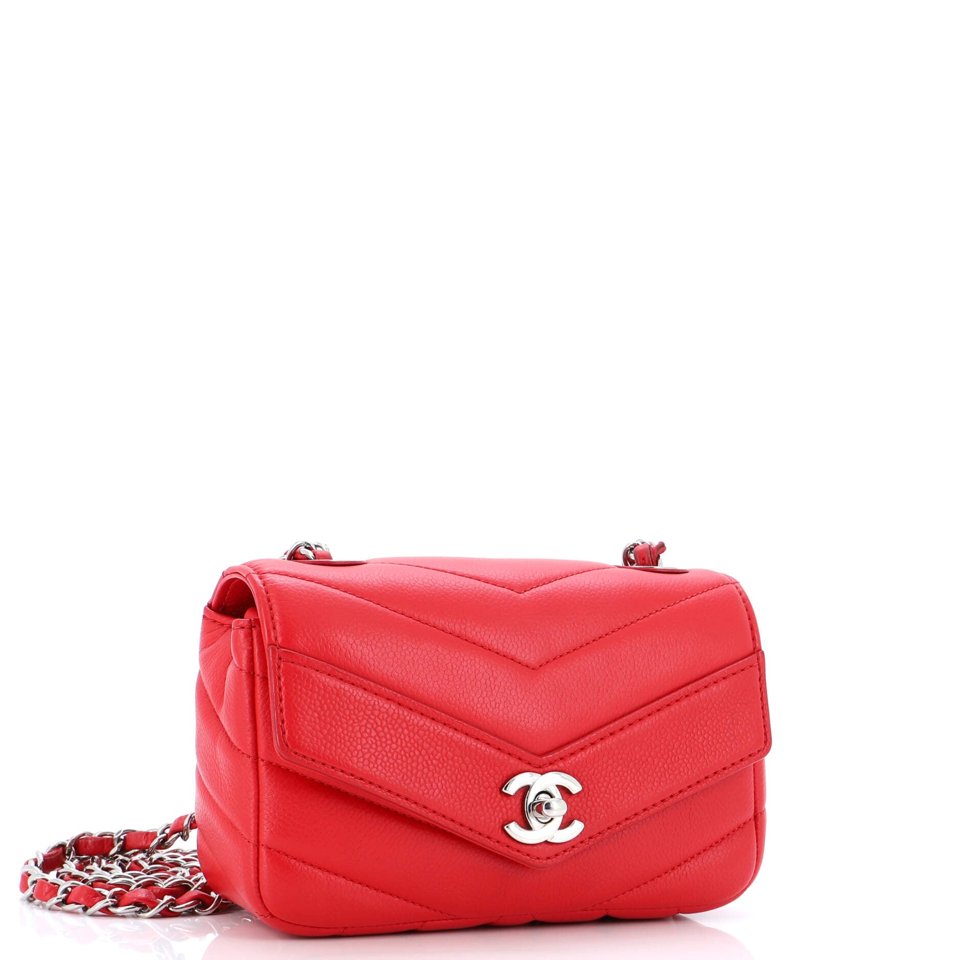 Data Center Envelope Flap Bag Chevron Caviar Mini