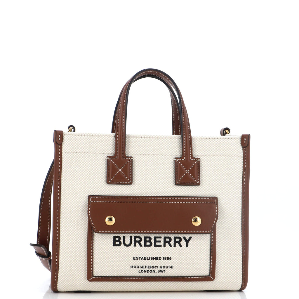 Freya Shopping Tote Canvas with Leather Mini