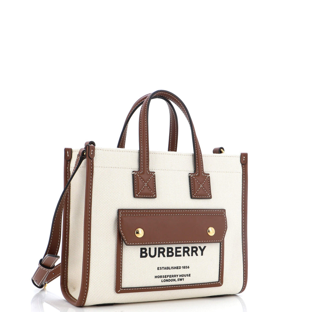 Freya Shopping Tote Canvas with Leather Mini