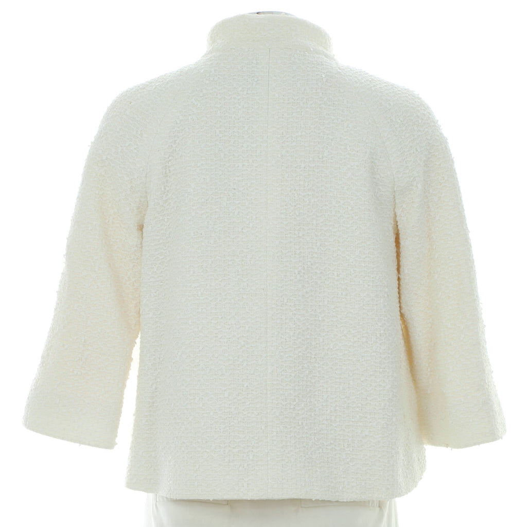 Women's Two Pocket Stand Collar Jacket Tweed