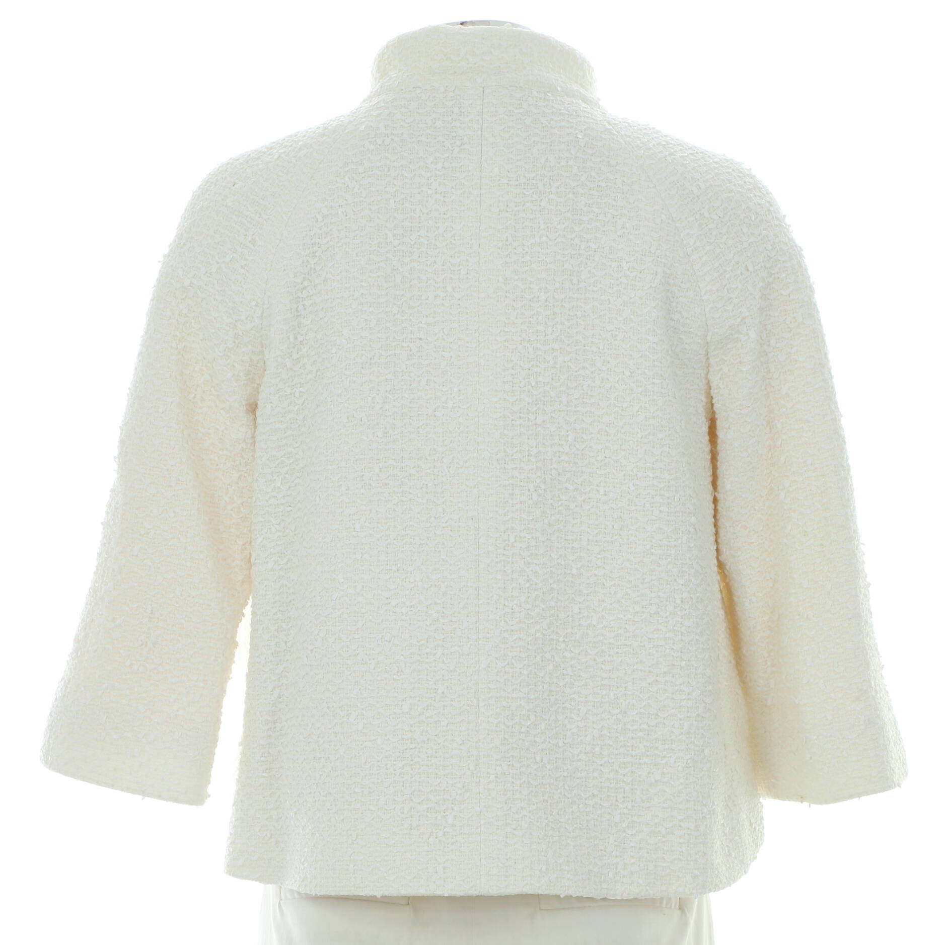 Women's Two Pocket Stand Collar Jacket Tweed