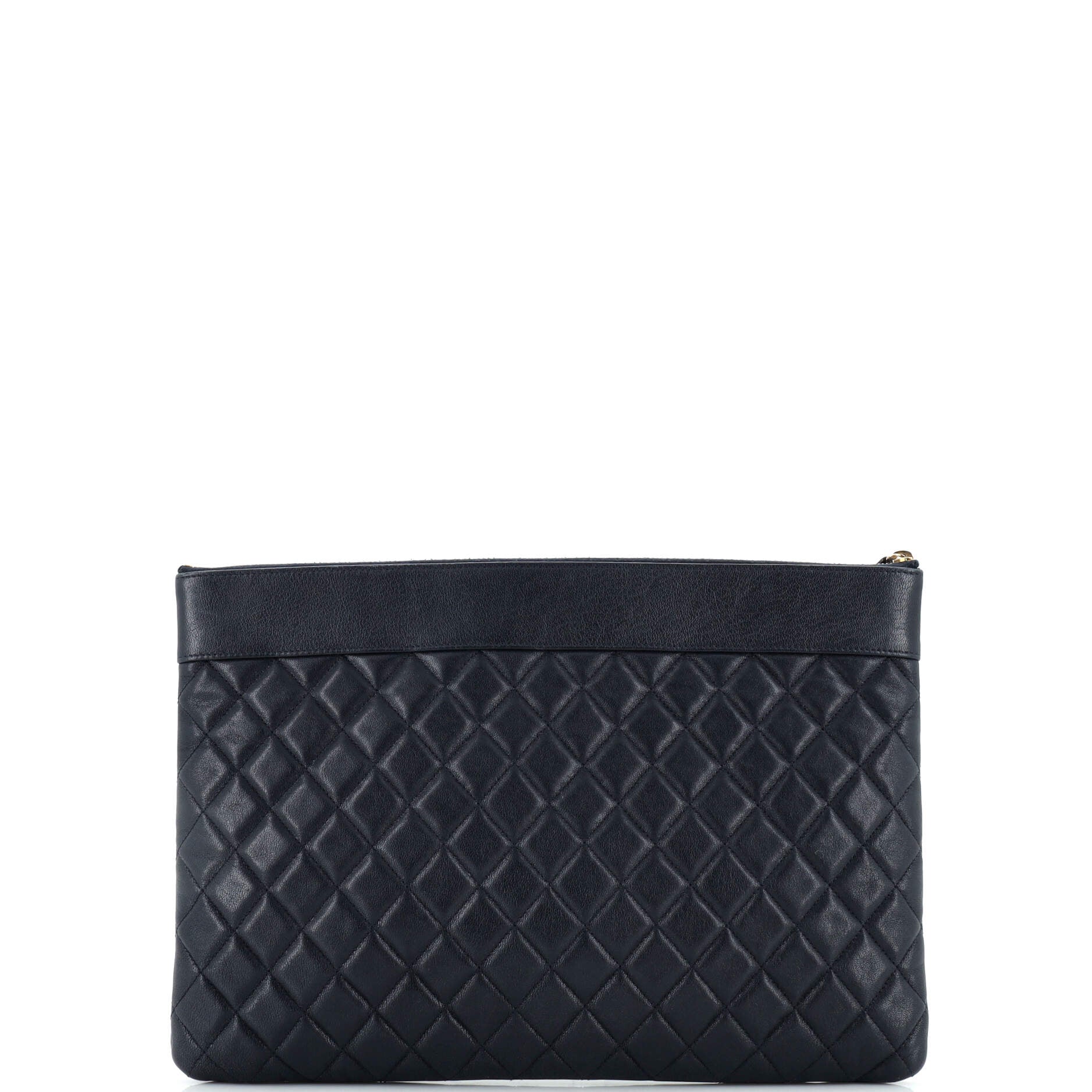 Mademoiselle Vintage O Case Clutch Quilted Sheepskin Large