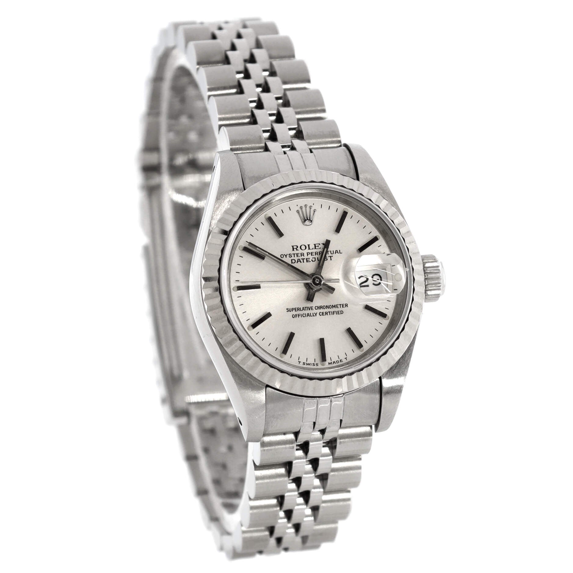 Oyster Perpetual Datejust Automatic Watch Stainless Steel and White Gold 26