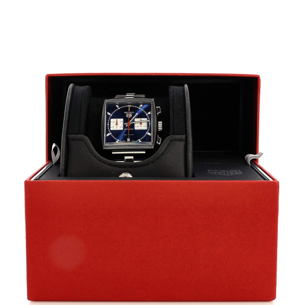 Monaco Calibre Heuer 02 Chronograph Automatic Watch Stainless Steel 39