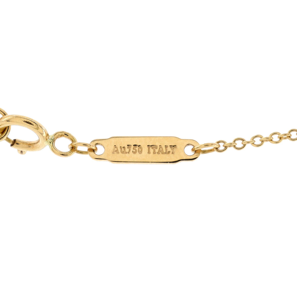 T Smile Pendant Necklace 18K Yellow Gold with Diamonds Mini