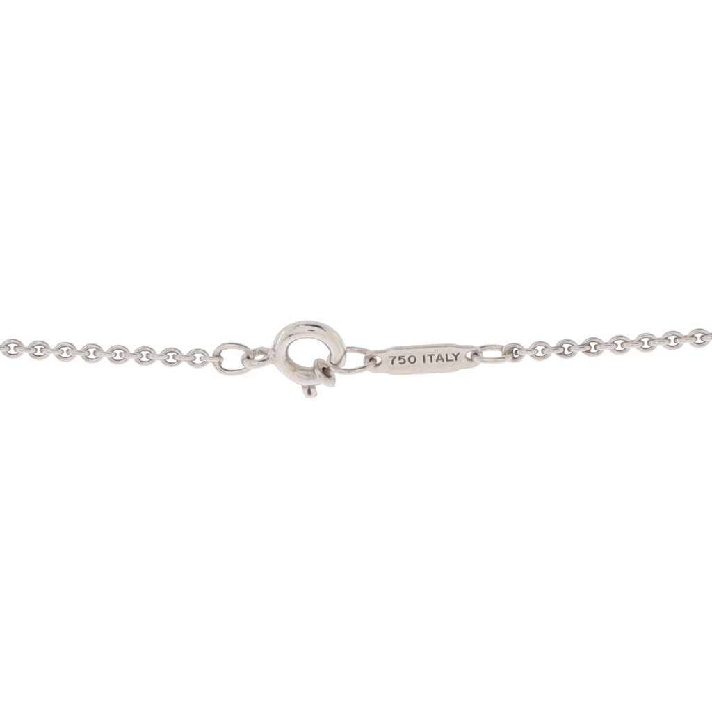 Atlas Circle Pendant Necklace 18K White Gold with Diamonds Medium