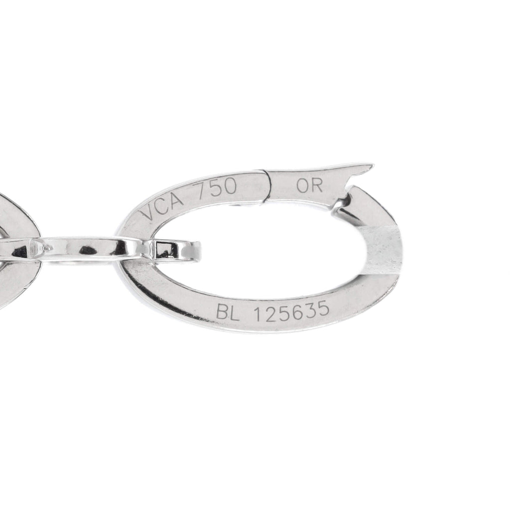 Byzantine Alhambra Chain Link Bracelet 18K White Gold