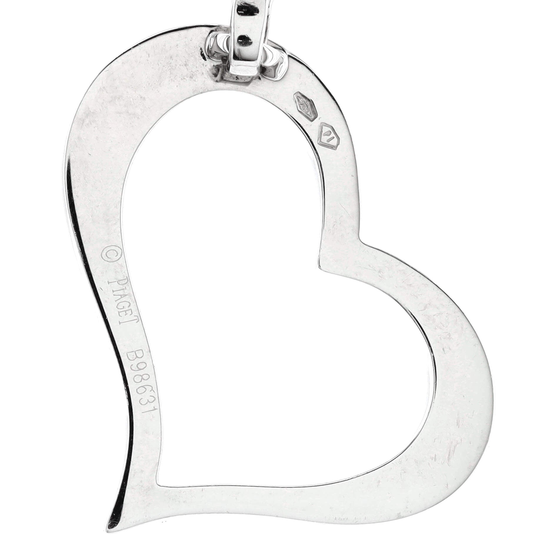 Limelight Hearts Pendant Necklace 18K White Gold with Diamonds Medium