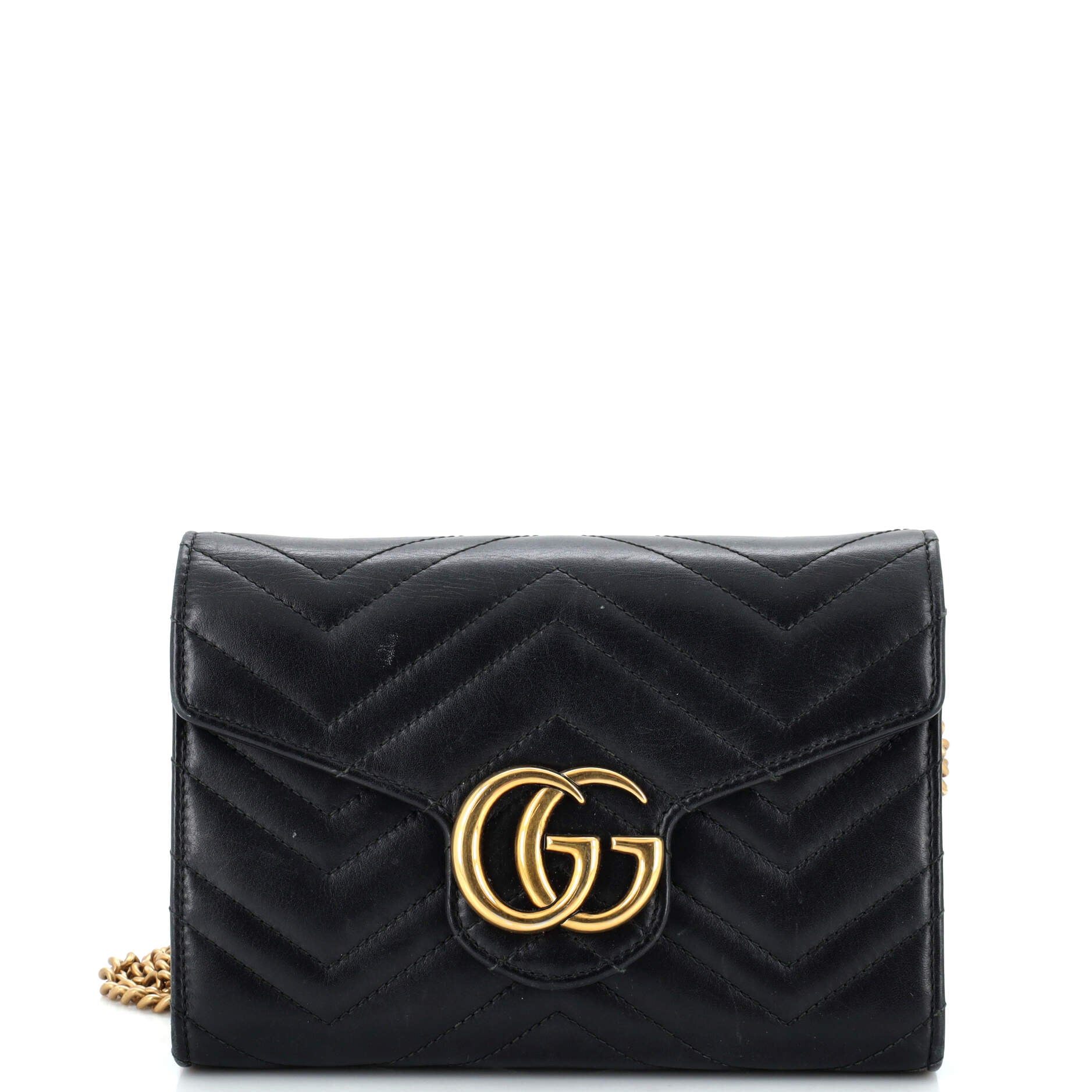 GG Marmont Chain Wallet Matelasse Leather Mini