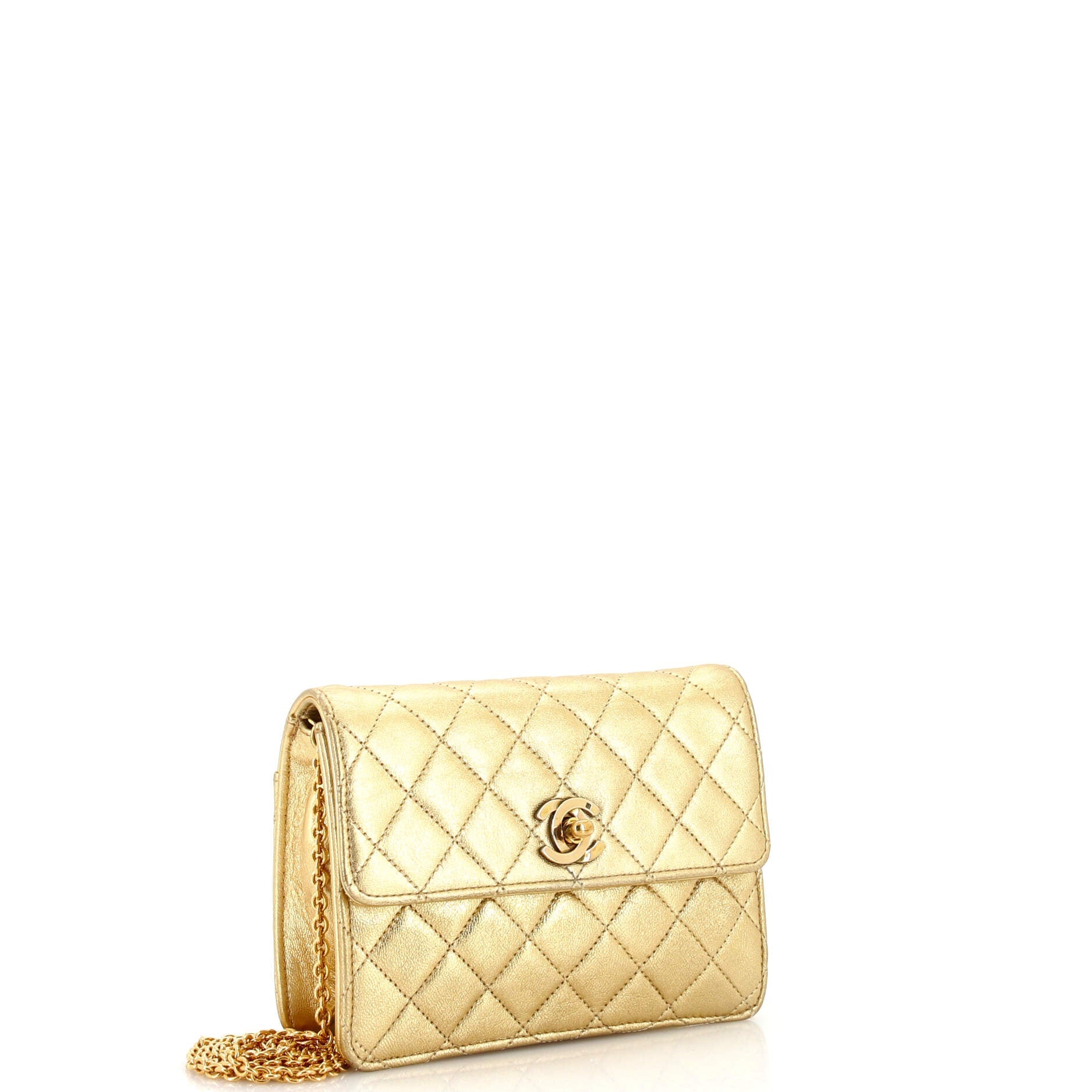 Vintage CC Chain Flap Bag Quilted Leather Extra Mini