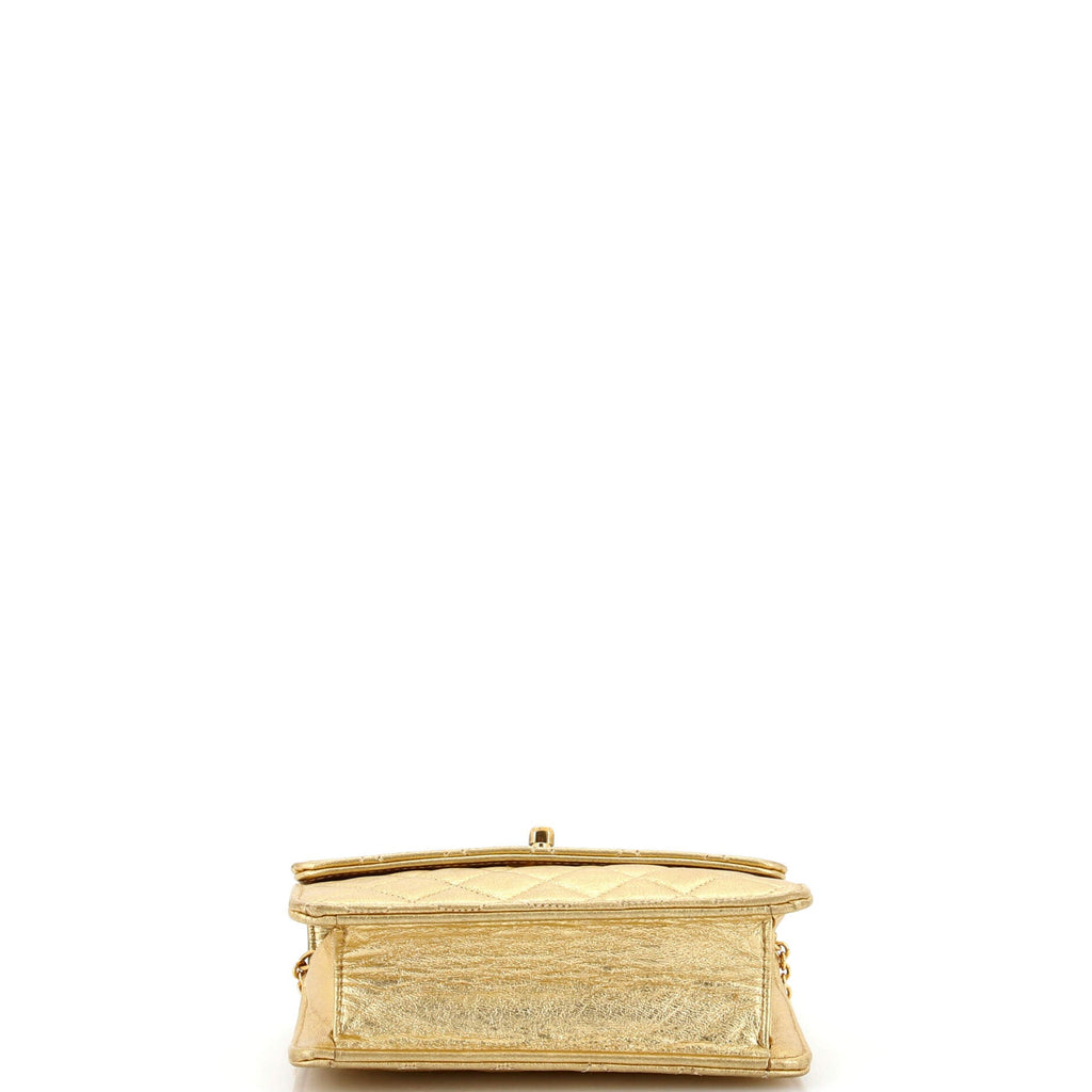 Vintage CC Chain Flap Bag Quilted Leather Extra Mini