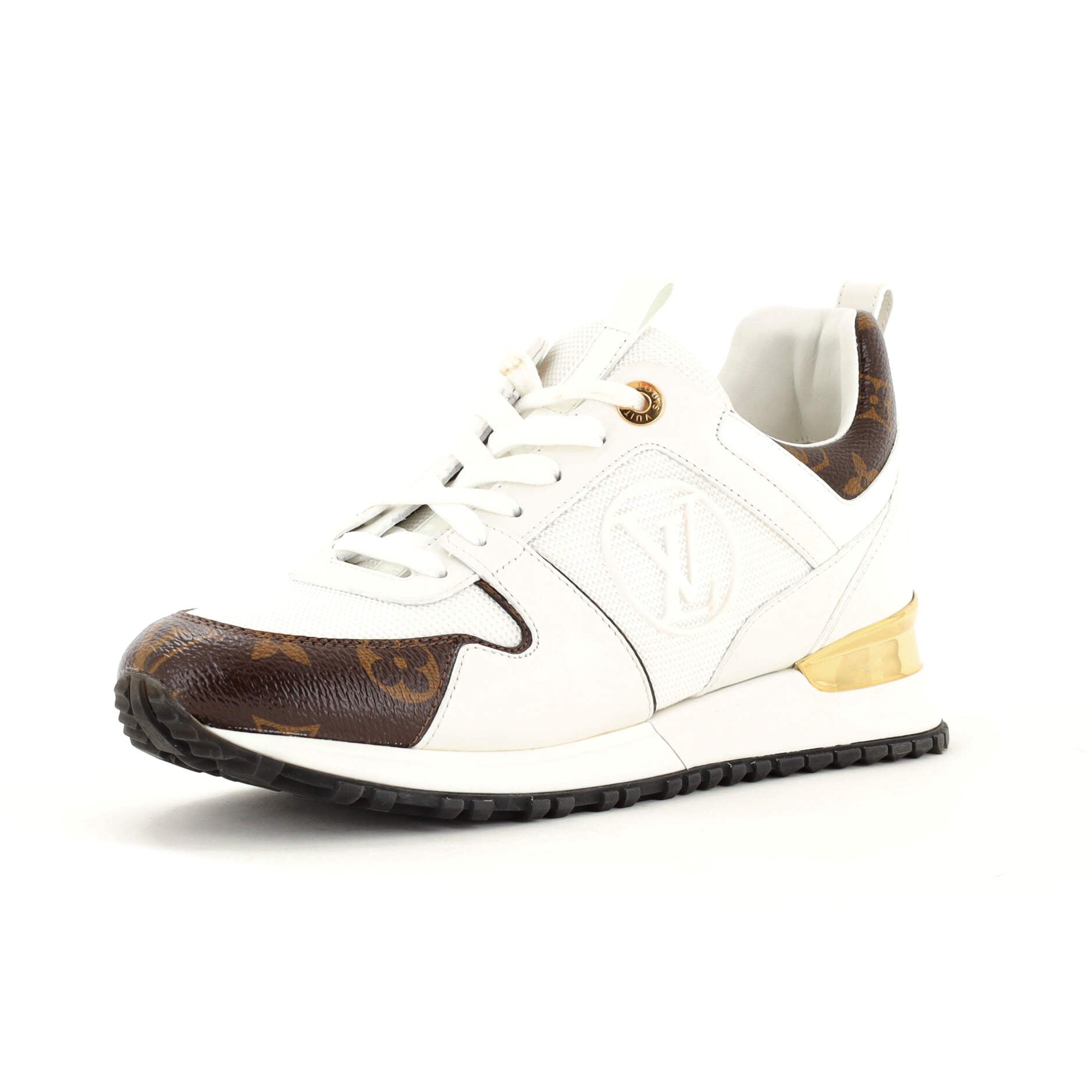 Women's Run Away Sneakers Mesh with Monogram Canvas and Leather