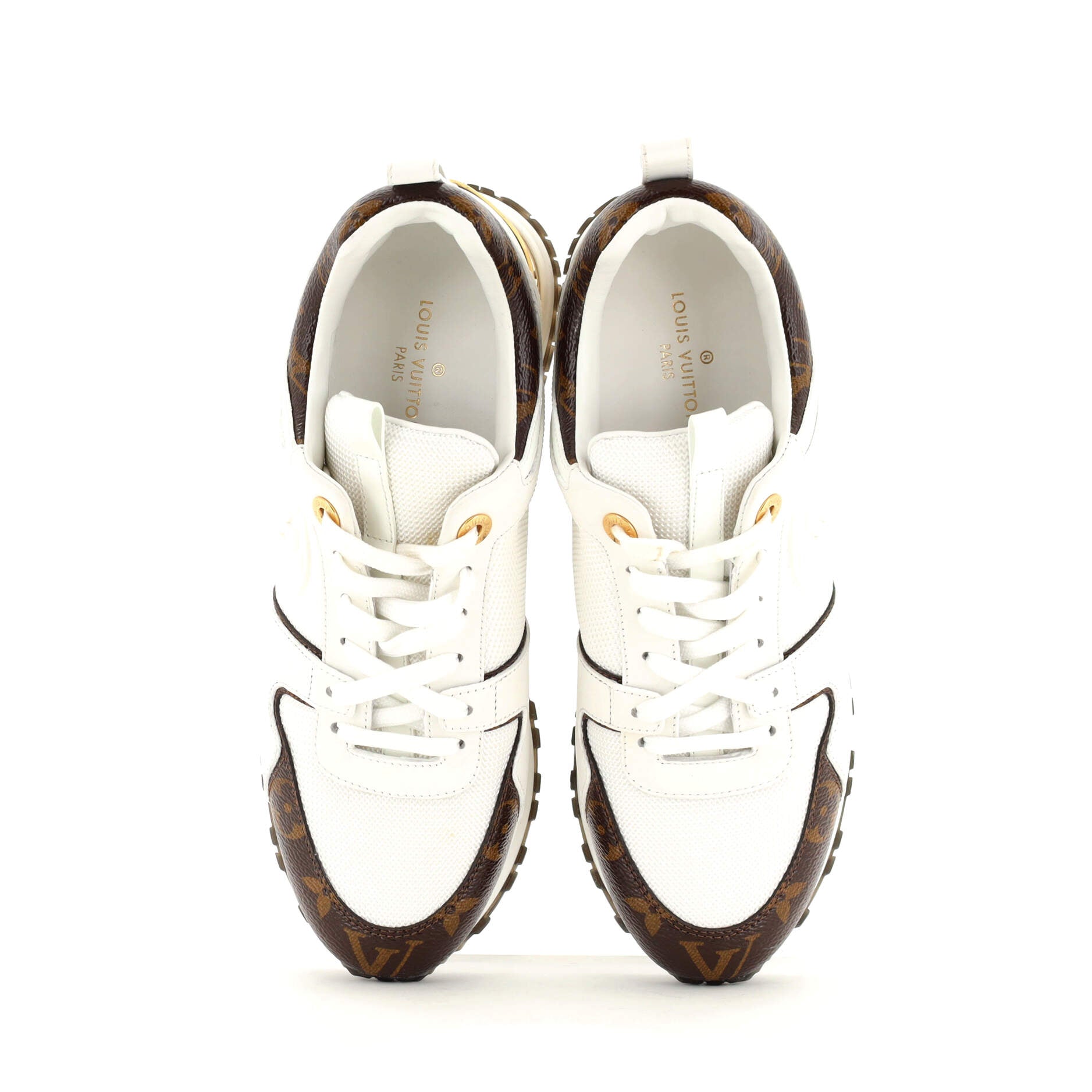 Women's Run Away Sneakers Mesh with Monogram Canvas and Leather