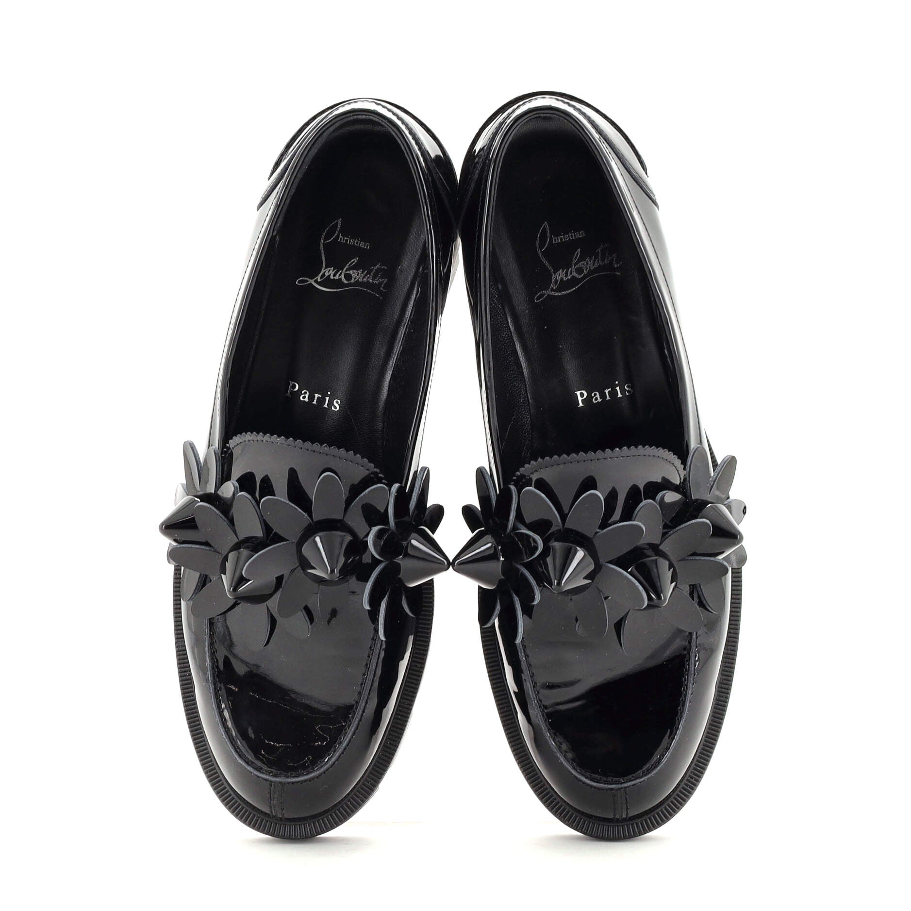 Women's Daisy Spikes Lug Sole Loafers Patent