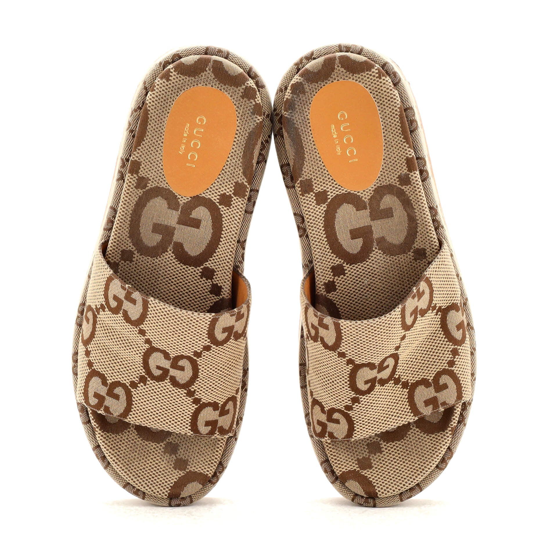 Women's Angelina Platform Slide Sandals GG Canvas