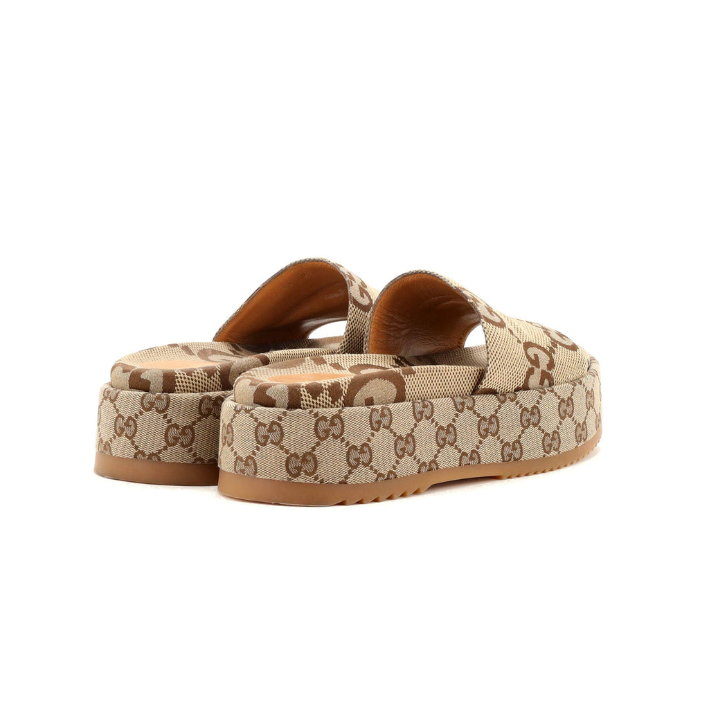 Women's Angelina Platform Slide Sandals GG Canvas